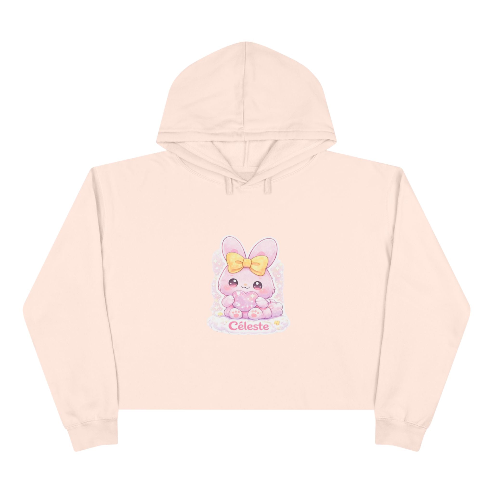Céleste™ Bunny Crop Hoodie | Plush & Paws Character Hoodie