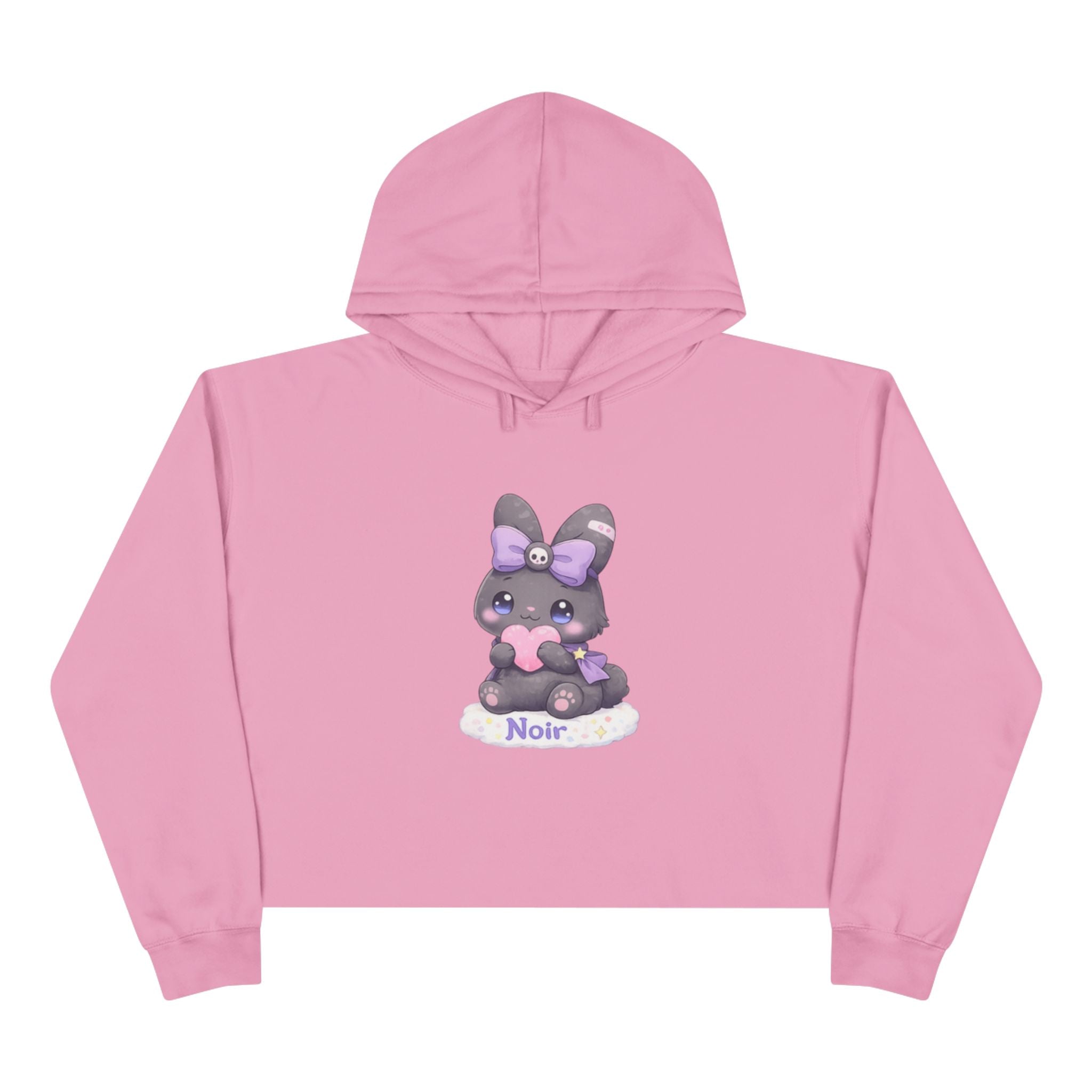 Noir™ Bunny Crop Hoodie | Plush & Paws Character Hoodie
