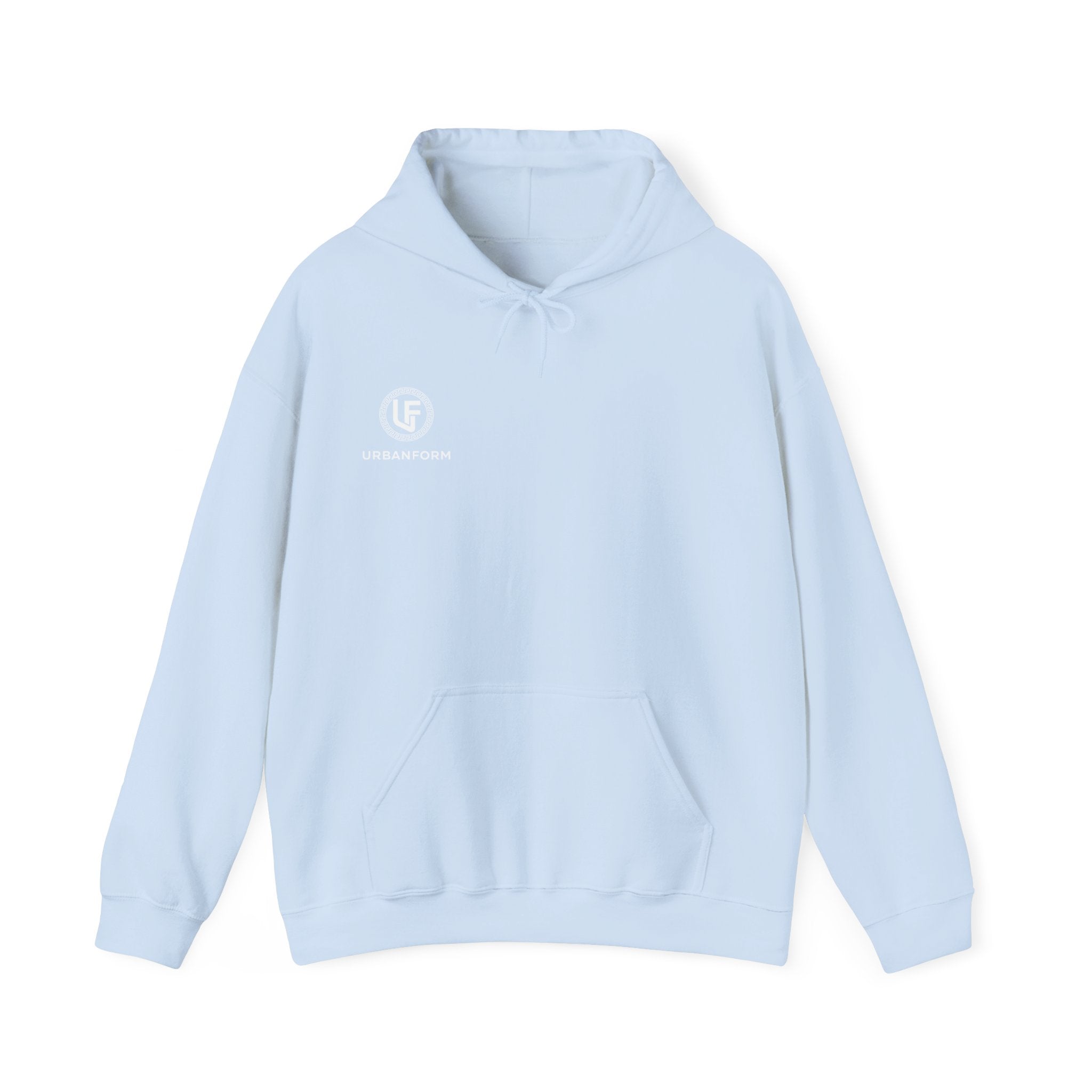 URBANFORM Minimal Logo Hoodie | Small Chest Emblem Pullover
