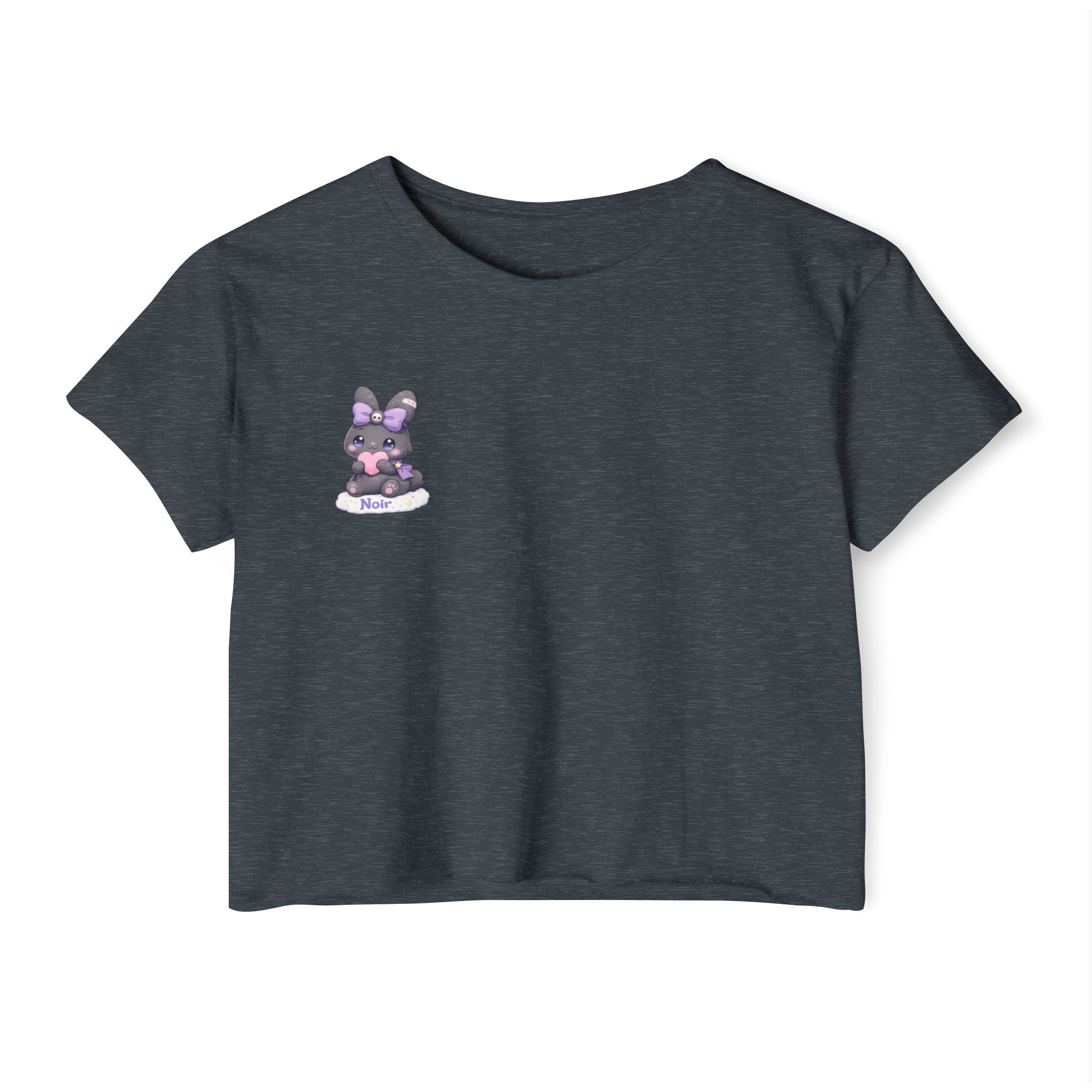 Noir™ Bunny Crop Top | Plush & Paws Character Tee