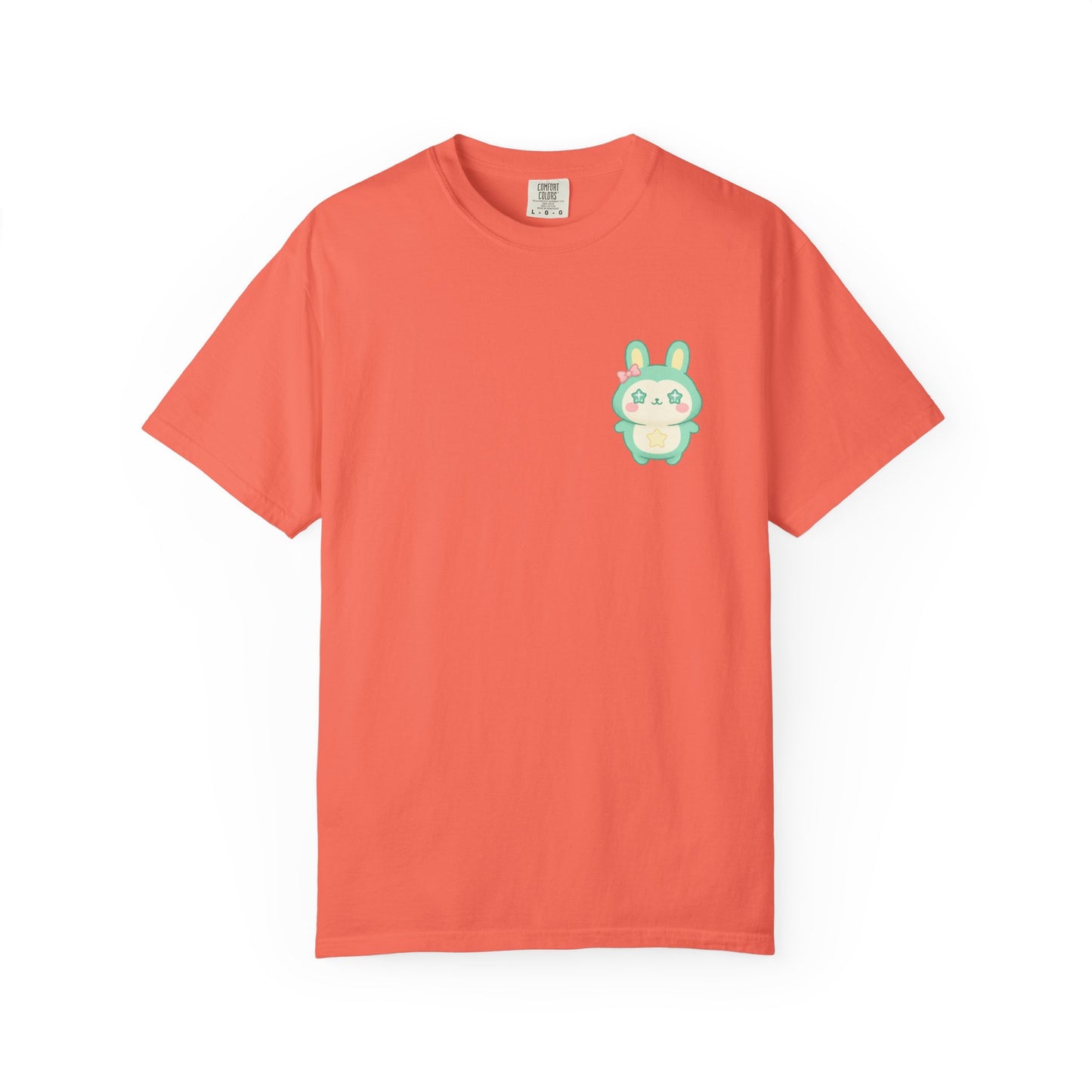 Mint Kawaii Bunny Pocket T-Shirt | Cute Pastel Rabbit Chest Print