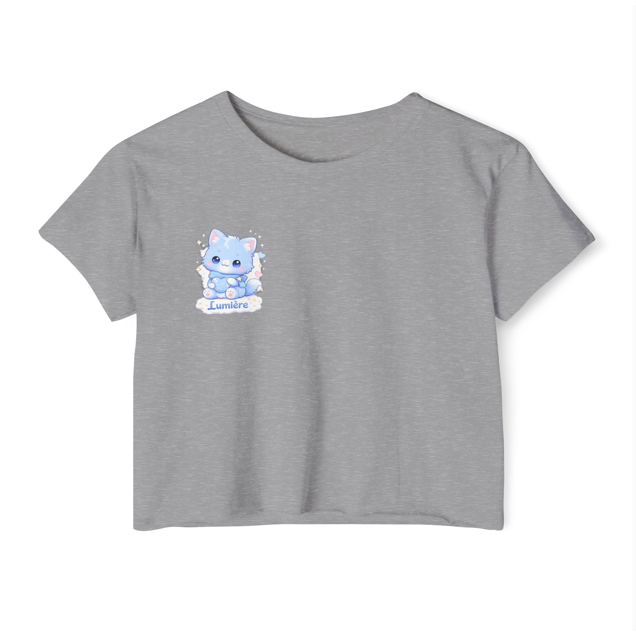 Lumière™ Cat Crop Top | Plush & Paws Character Tee