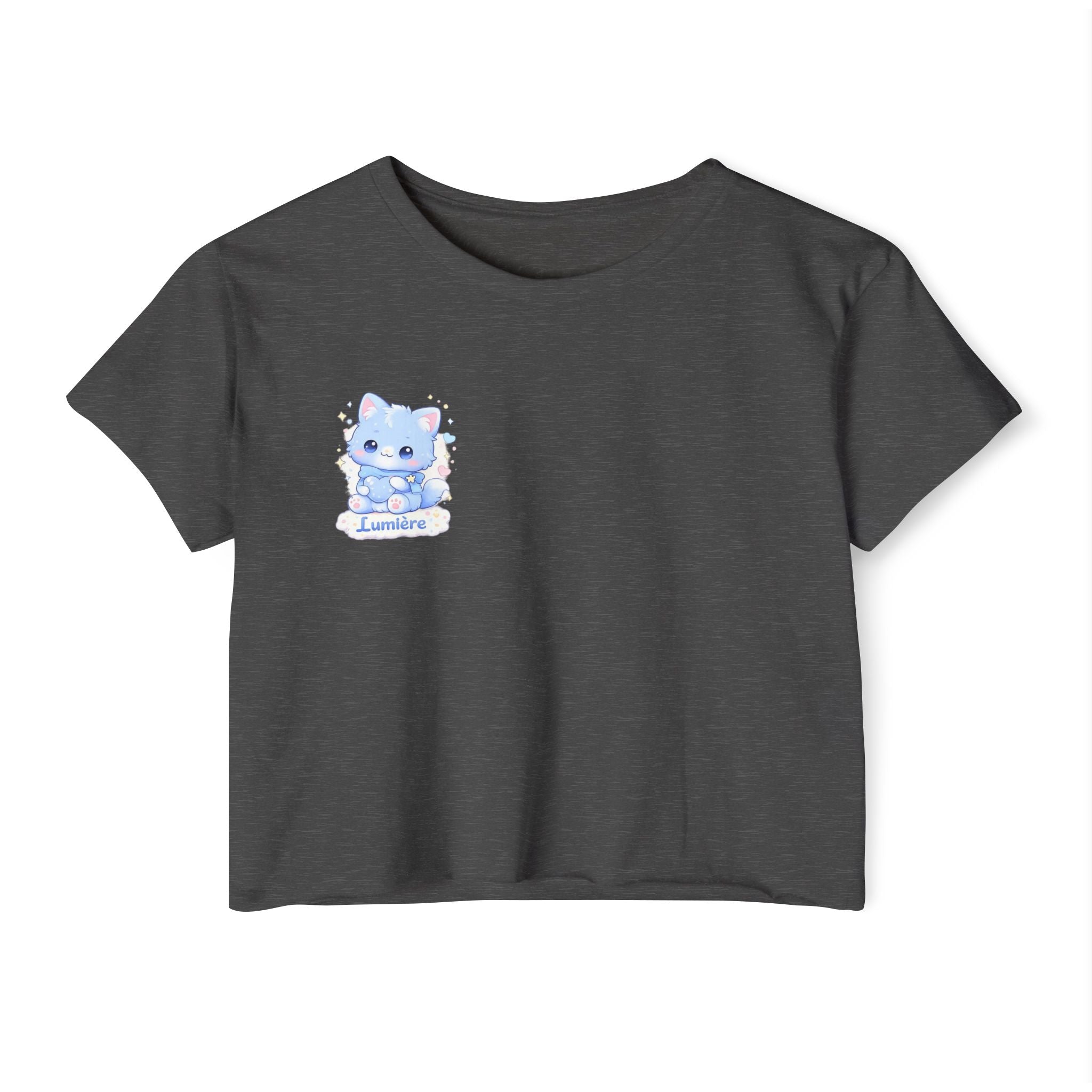 Lumière™ Cat Crop Top | Plush & Paws Character Tee