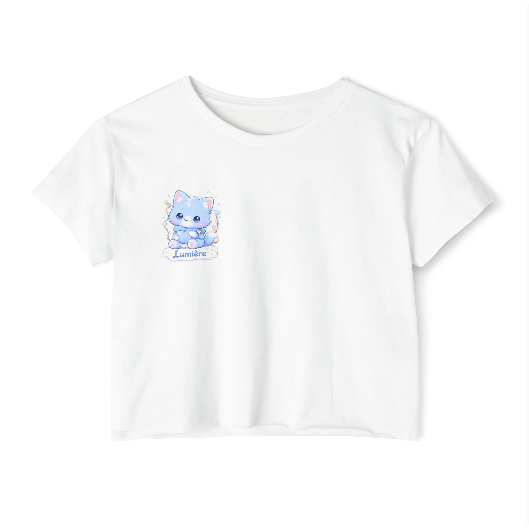 Lumière™ Cat Crop Top | Plush & Paws Character Tee