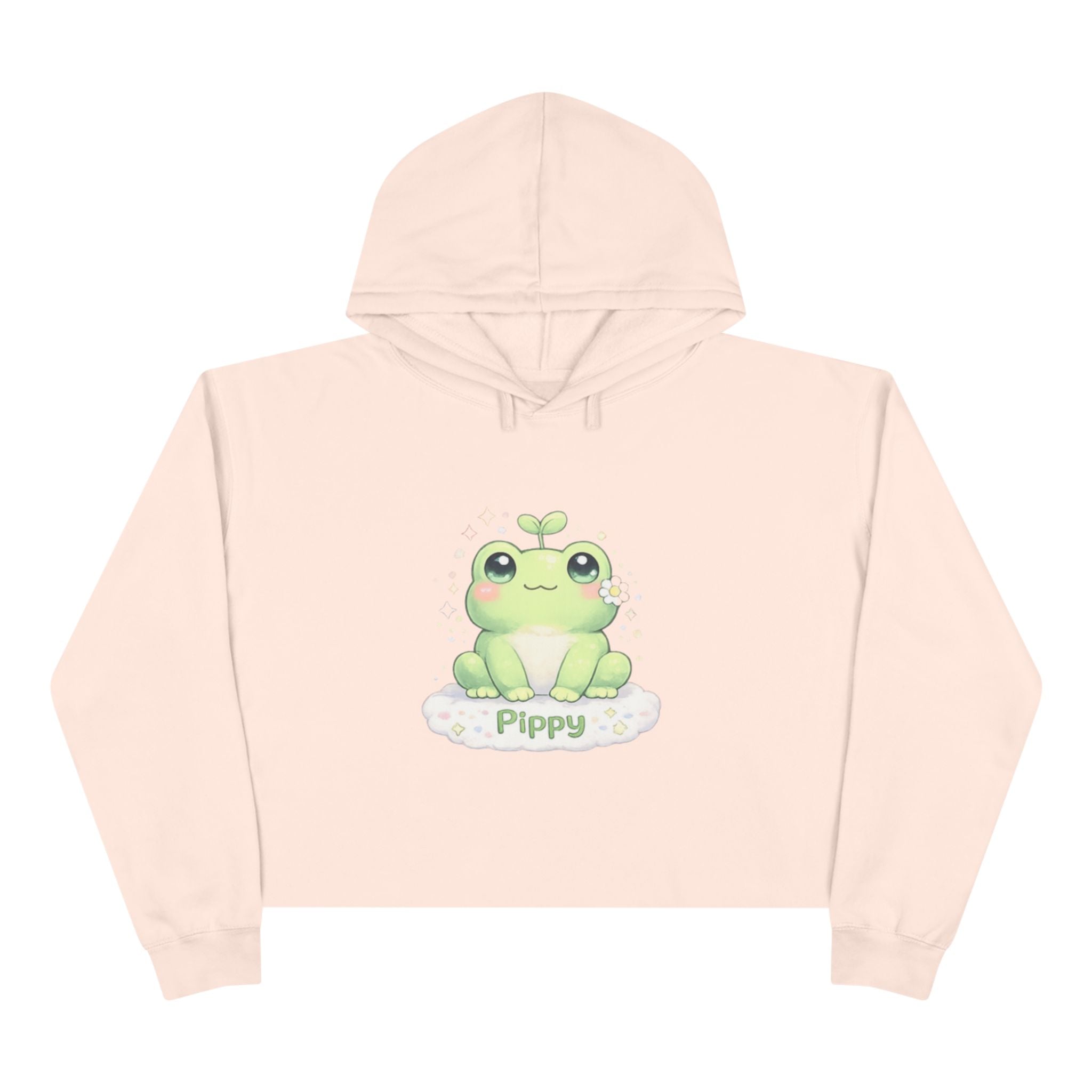 Pippy™ Frog Crop Hoodie | Plush & Paws Character Hoodie