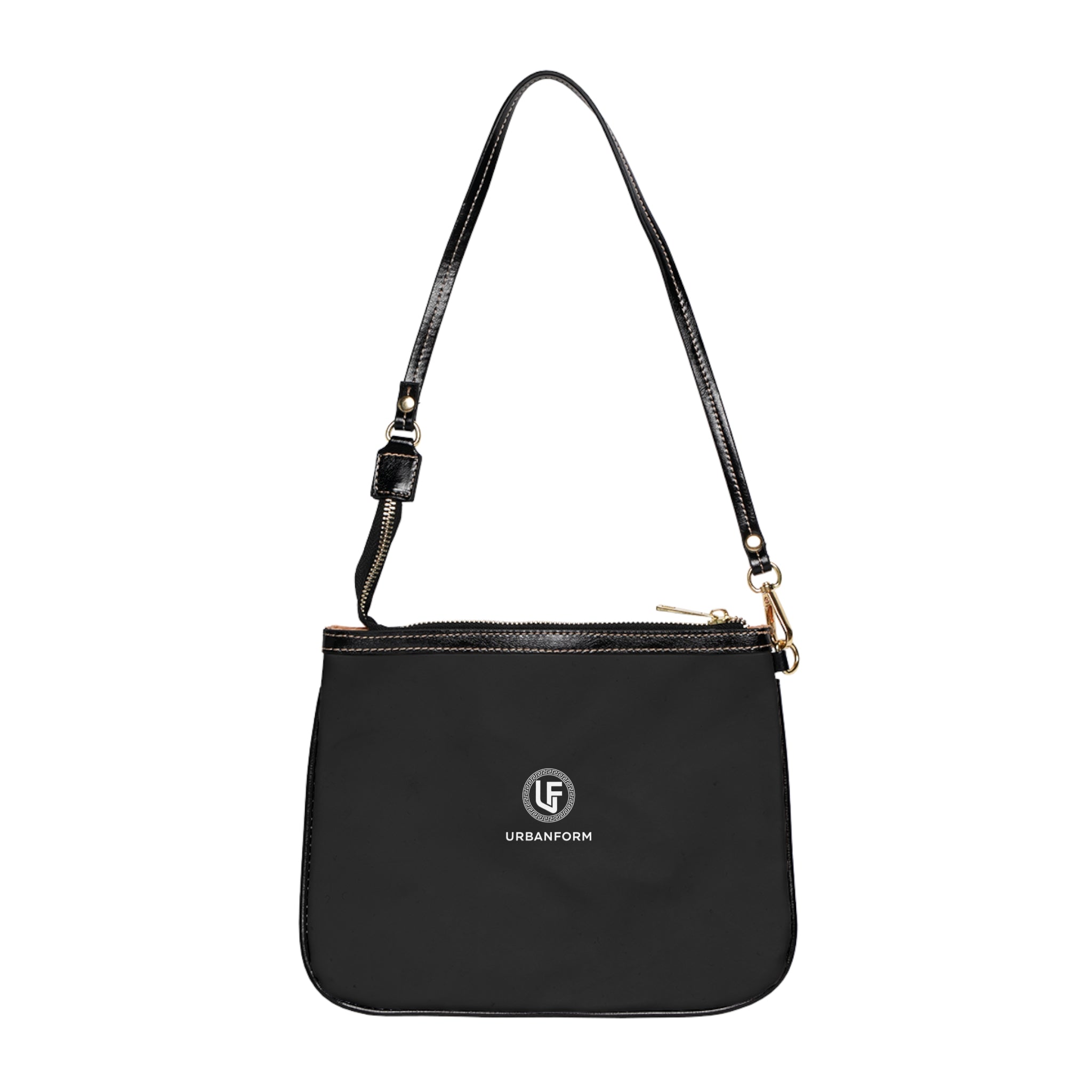 URBANFORM Minimal Black Shoulder Bag | Small Crossbody Purse
