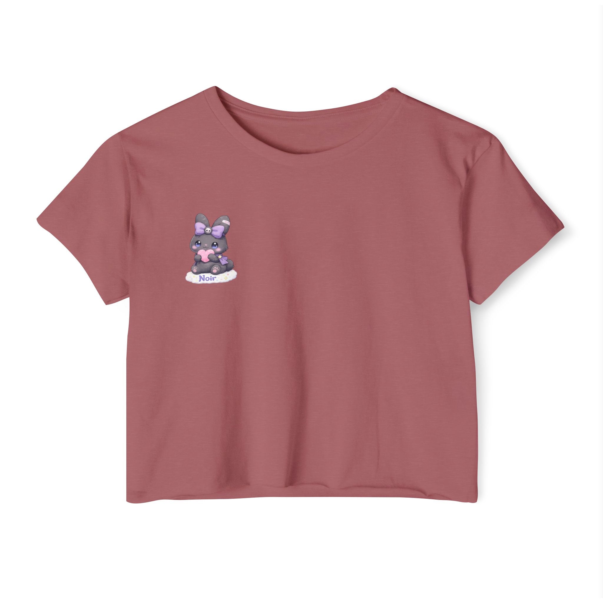 Noir™ Bunny Crop Top | Plush & Paws Character Tee