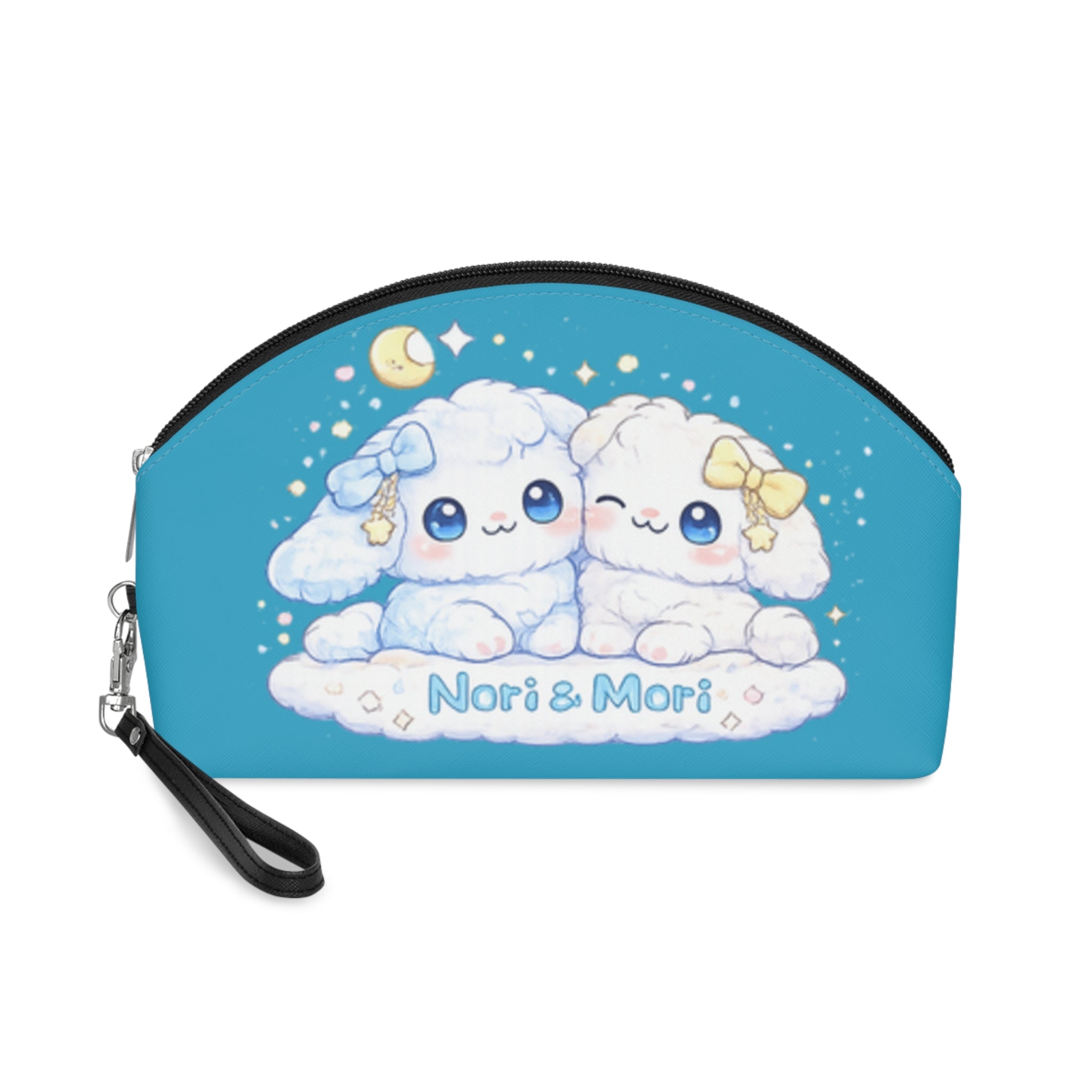 Cute Plush Bunny Makeup Bag — 'Nori & Mori' Kawaii Cosmetic Pouch