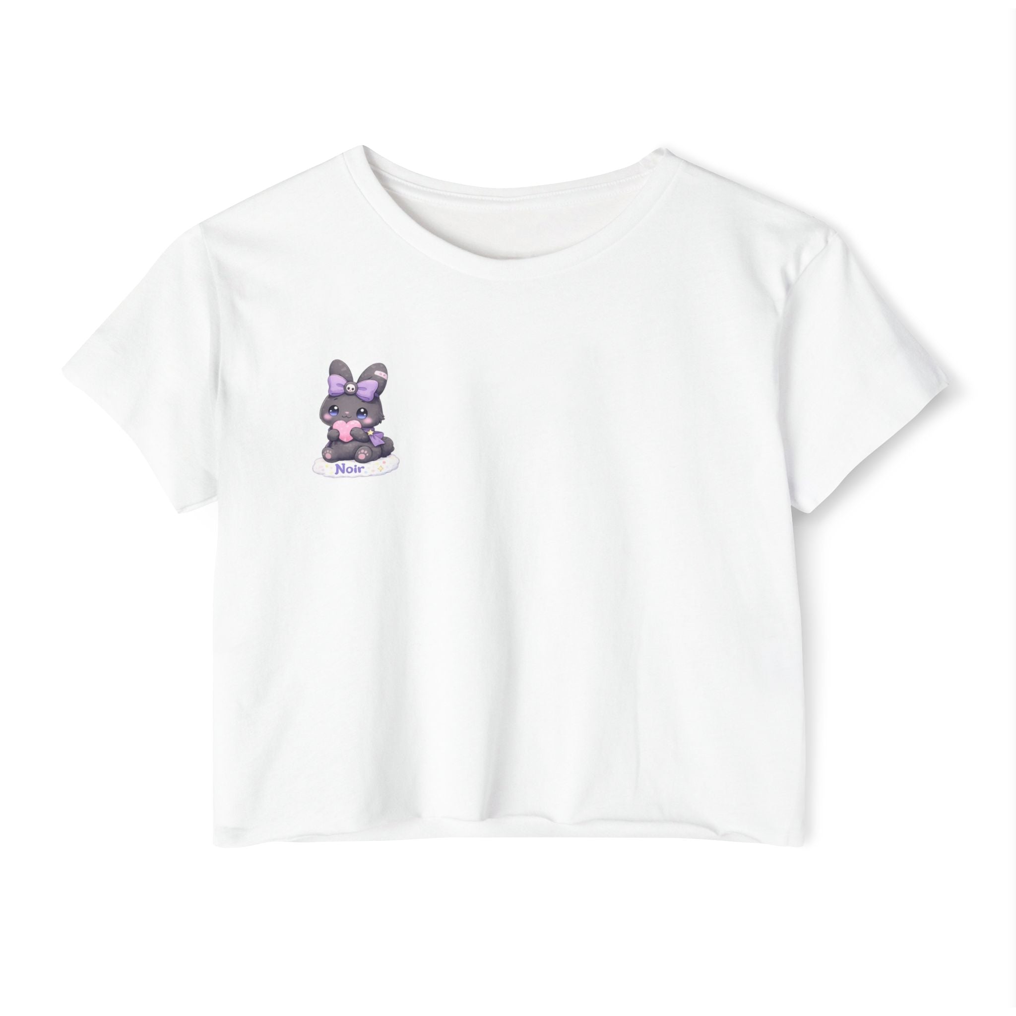 Noir™ Bunny Crop Top | Plush & Paws Character Tee