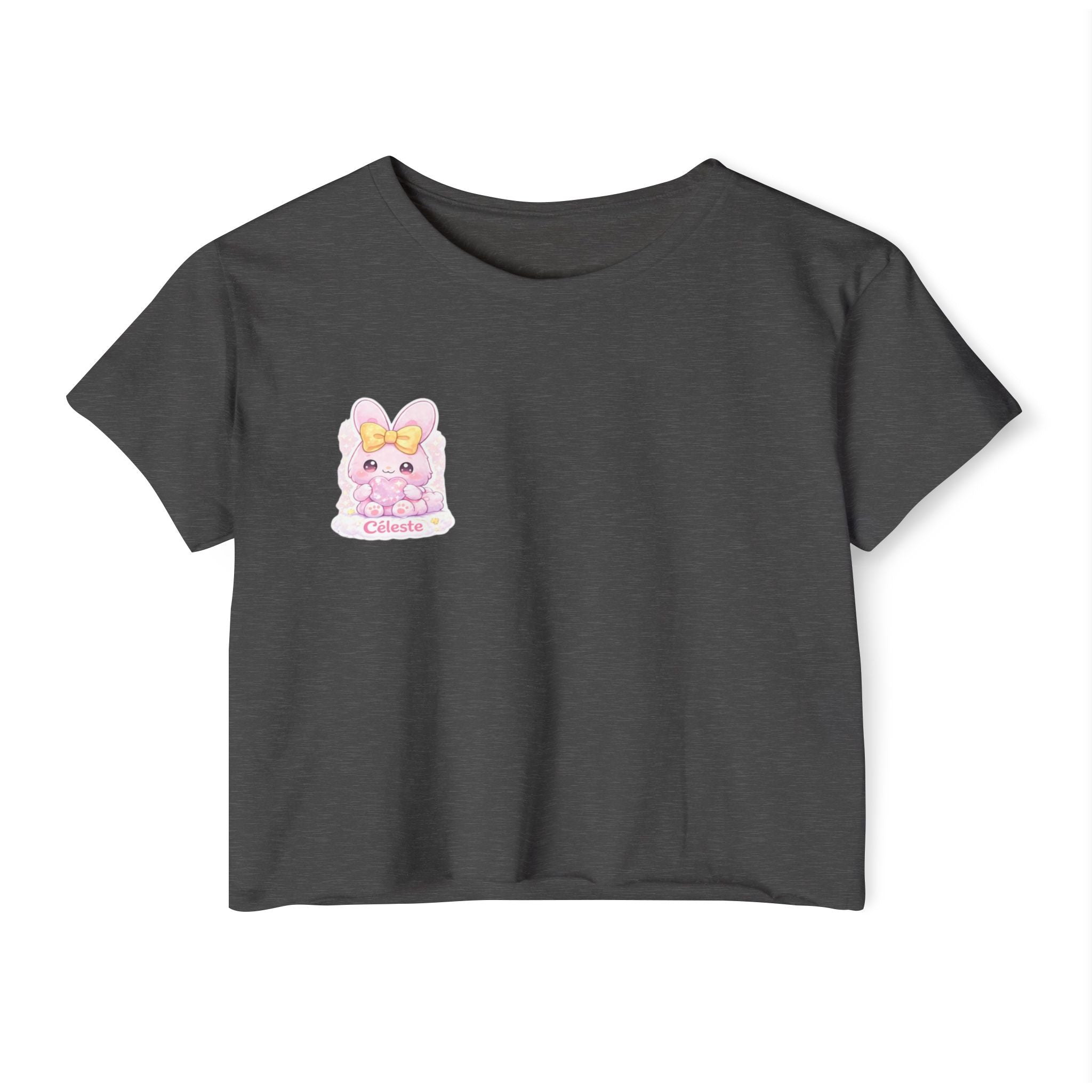 Céleste™ Bunny Crop Top | Plush & Paws Character Tee