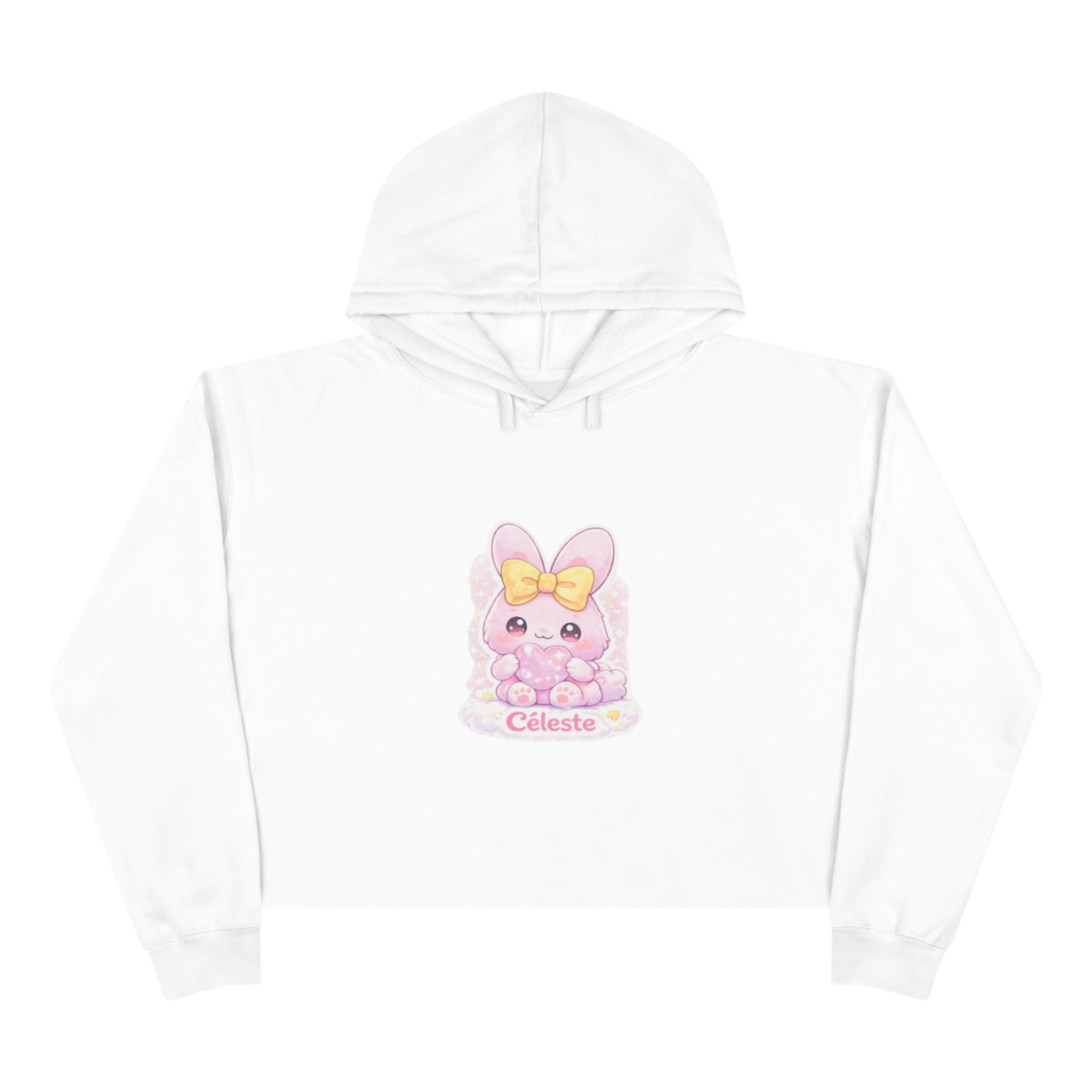 Céleste™ Bunny Crop Hoodie | Plush & Paws Character Hoodie