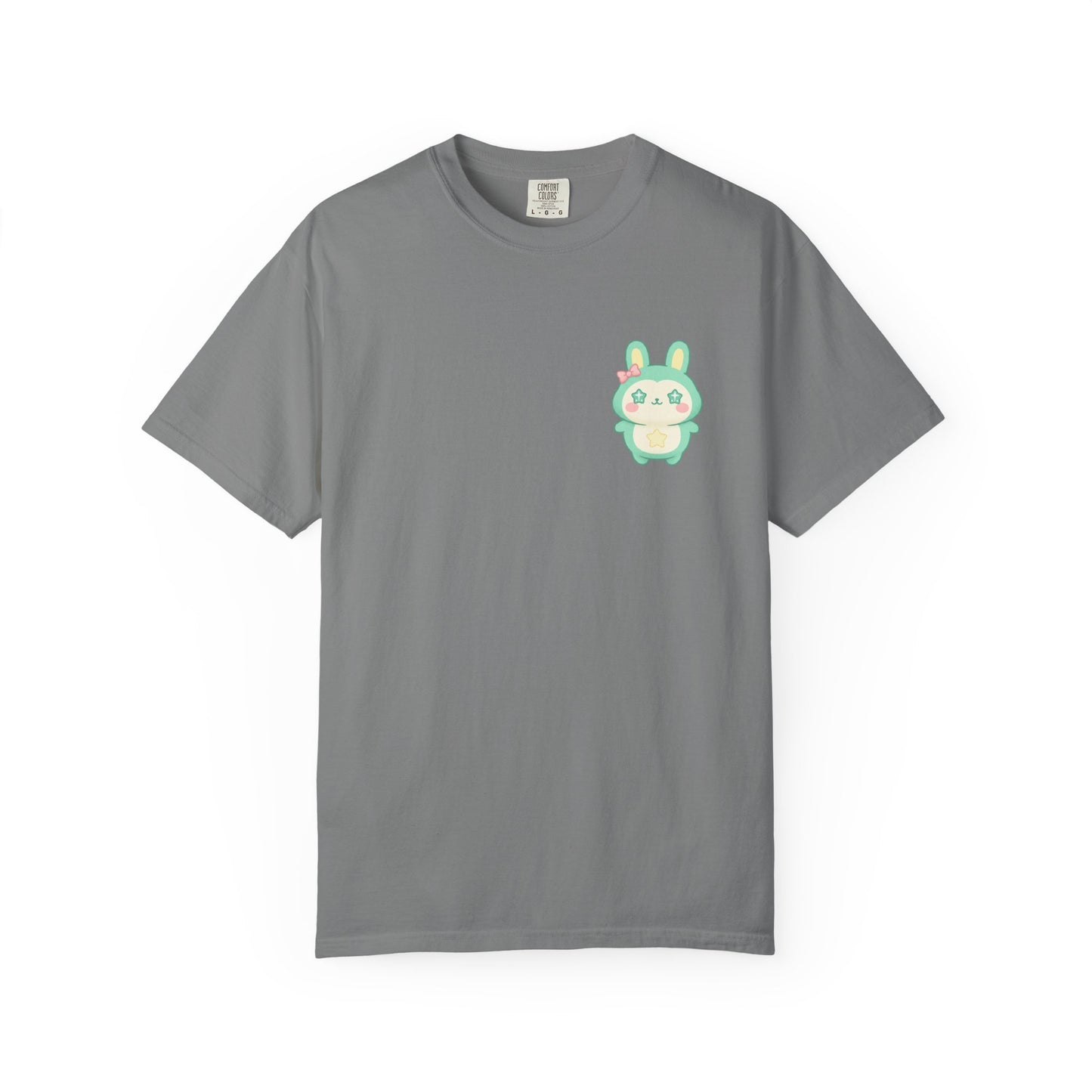 Mint Kawaii Bunny Pocket T-Shirt | Cute Pastel Rabbit Chest Print