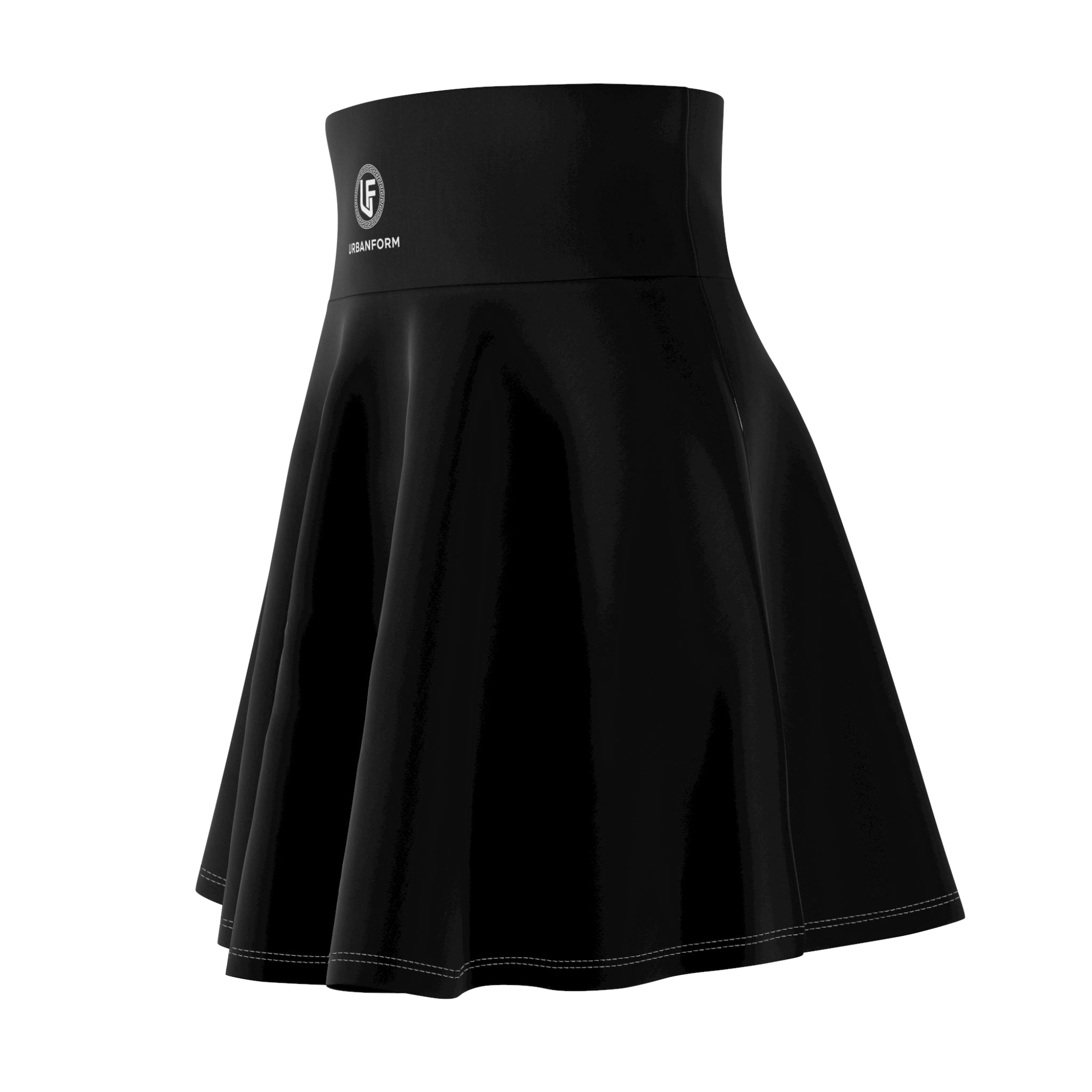 URBANFORM Black High-Waist Skater Skirt | Flared A-Line Women's Mini