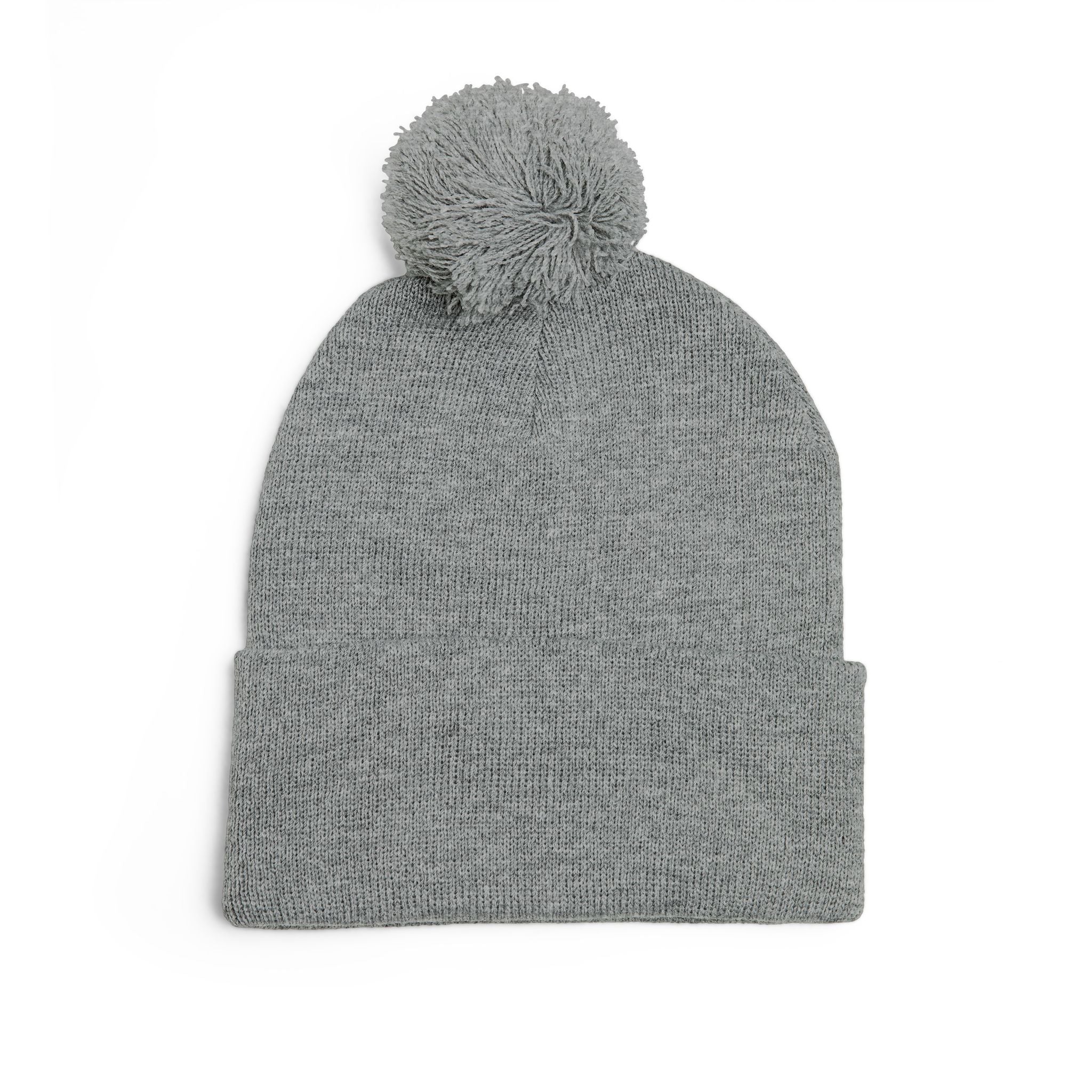 URBANFORM Embroidered Pom-Pom Beanie | Cozy Winter Knit Cap
