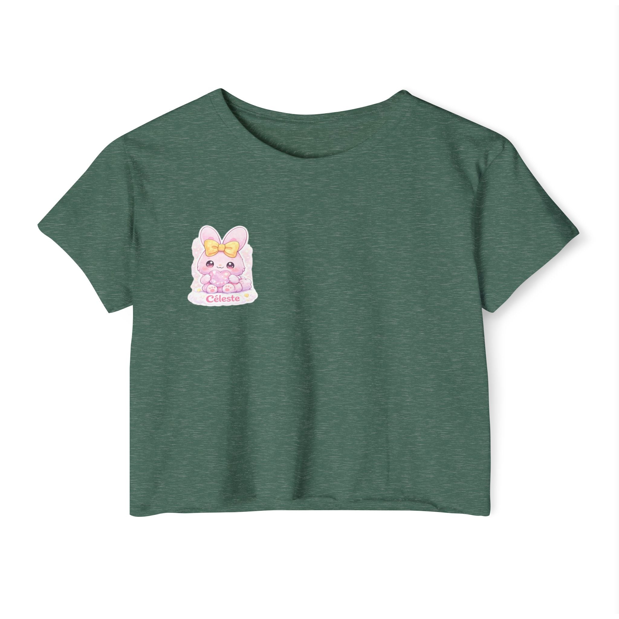 Céleste™ Bunny Crop Top | Plush & Paws Character Tee