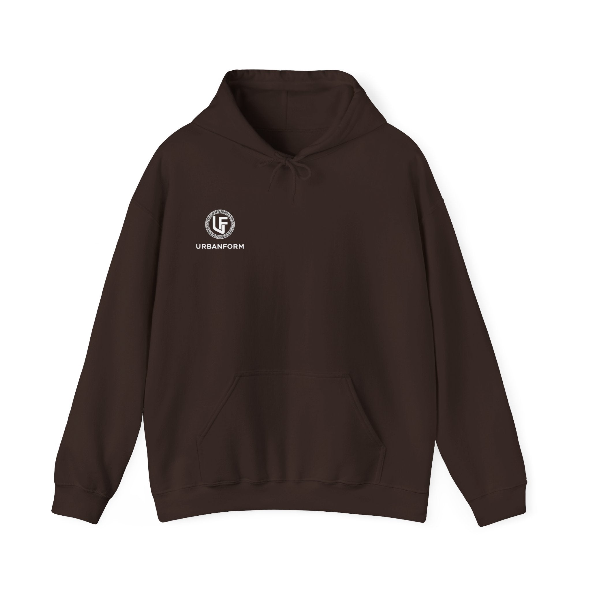 URBANFORM Minimal Logo Hoodie | Small Chest Emblem Pullover