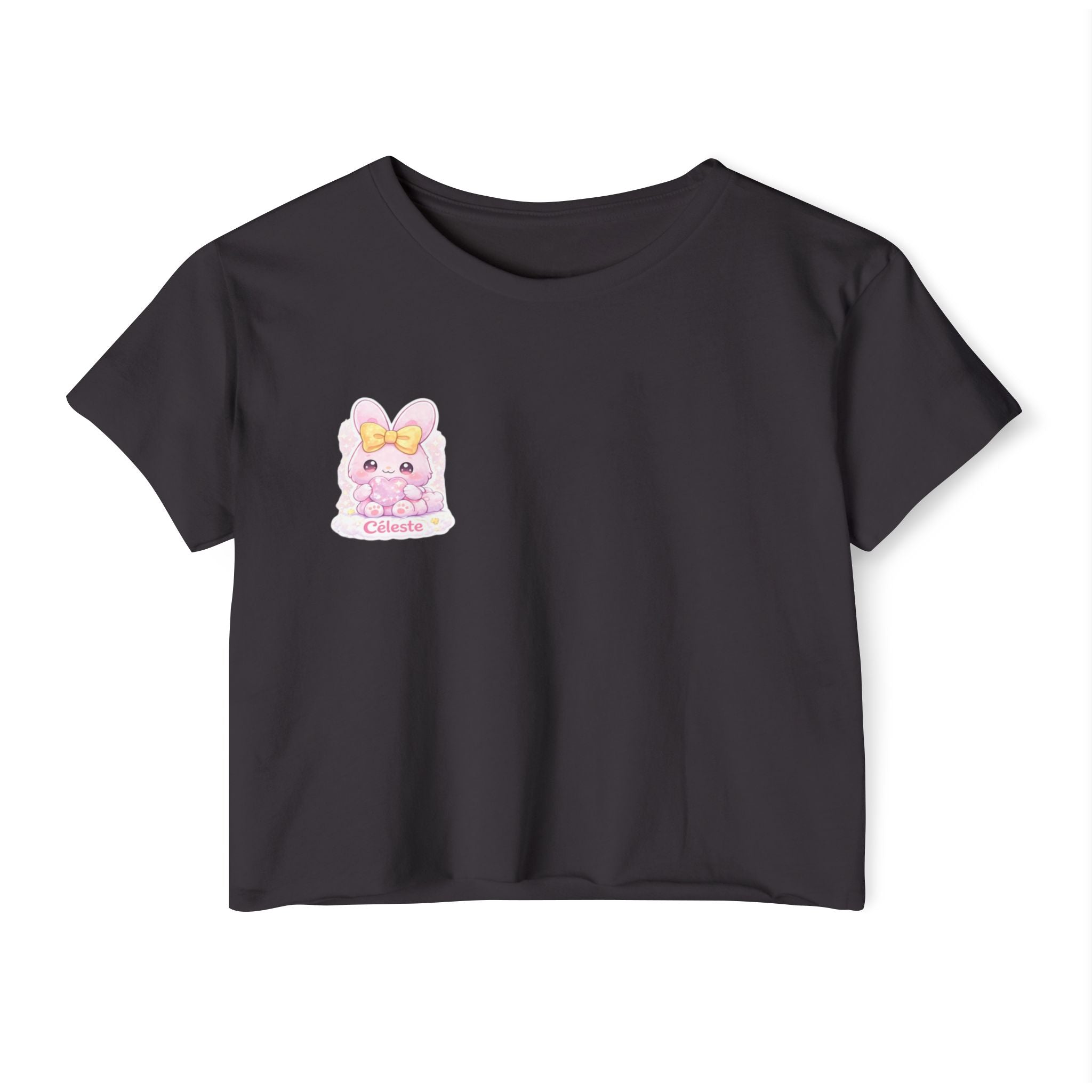 Céleste™ Bunny Crop Top | Plush & Paws Character Tee