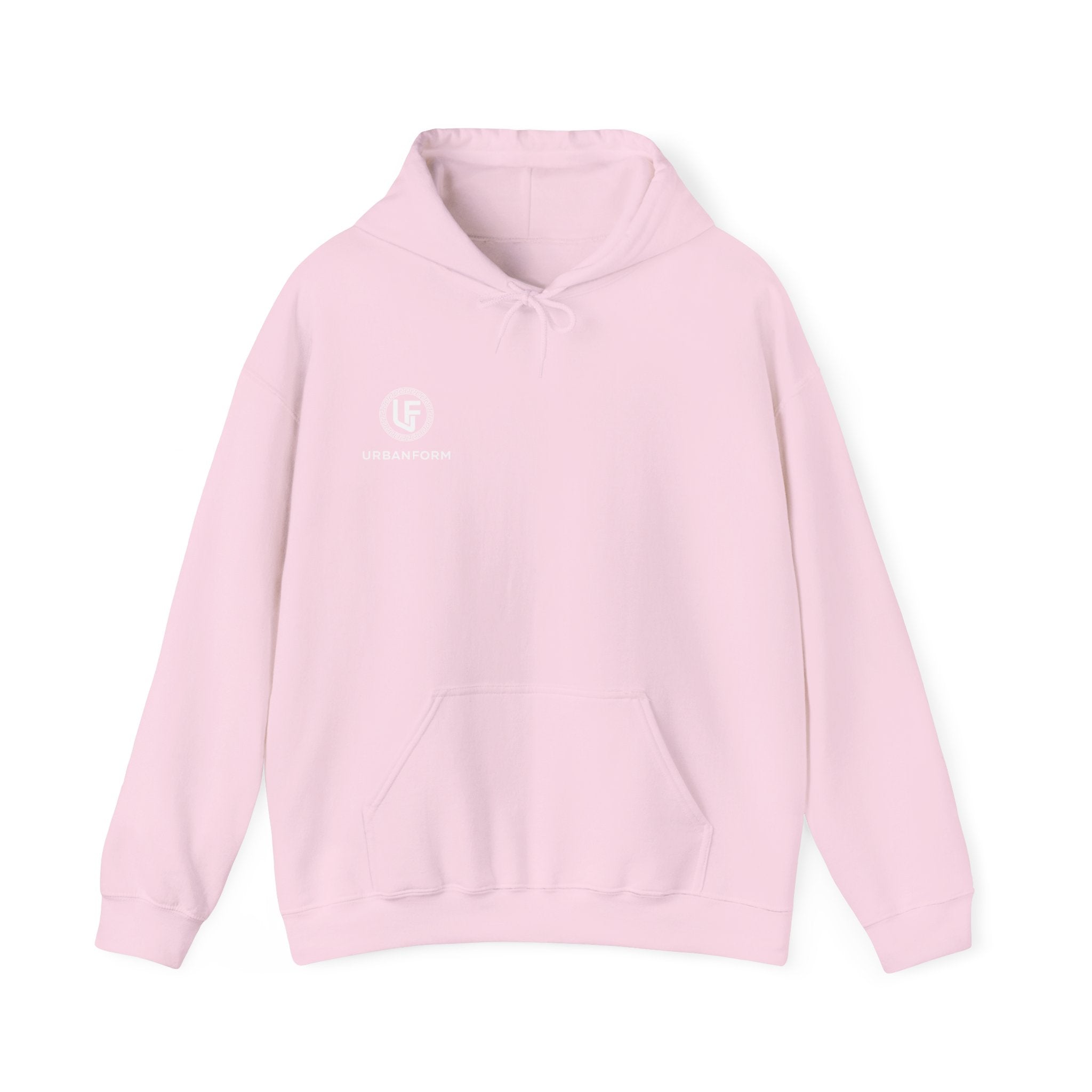 URBANFORM Minimal Logo Hoodie | Small Chest Emblem Pullover