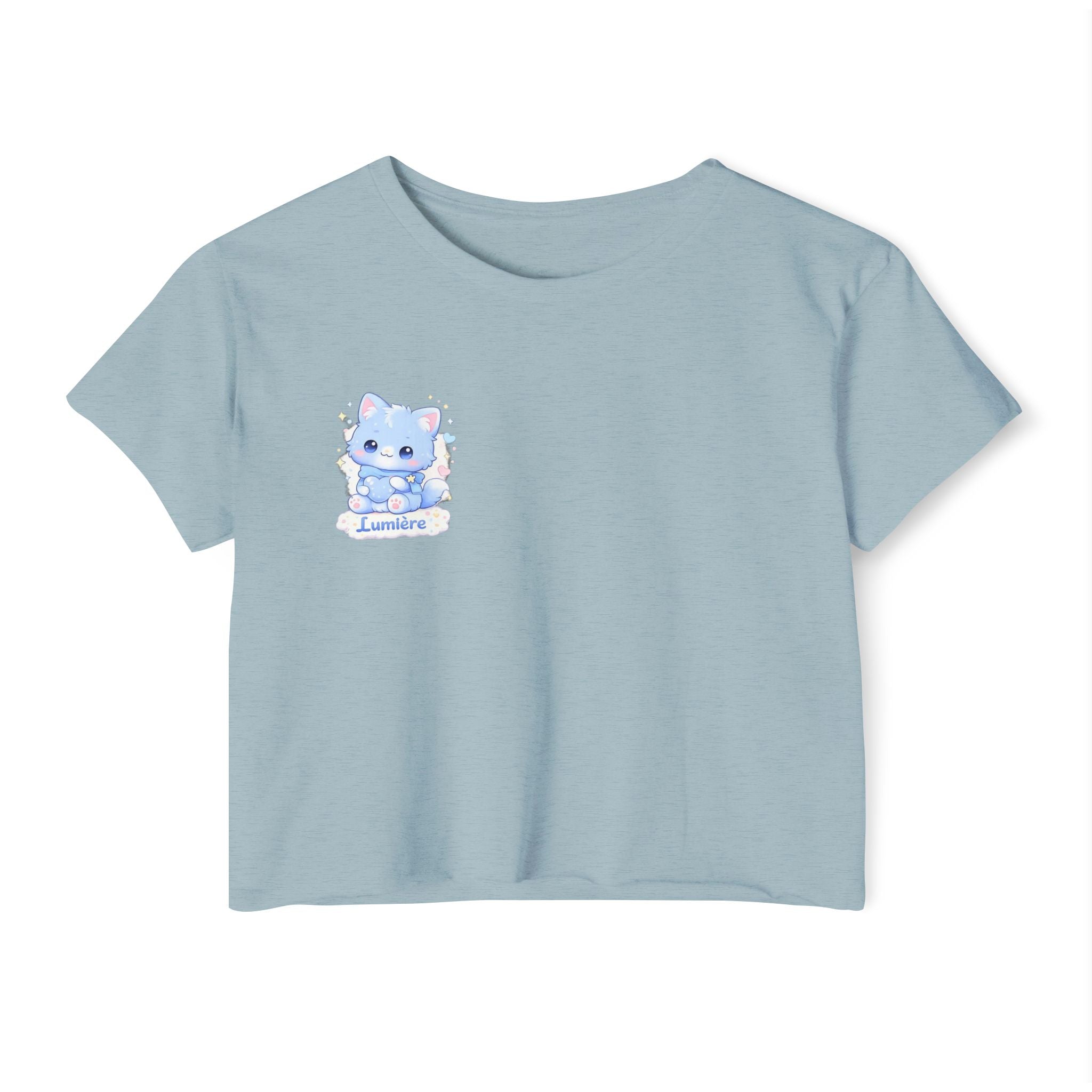 Lumière™ Cat Crop Top | Plush & Paws Character Tee