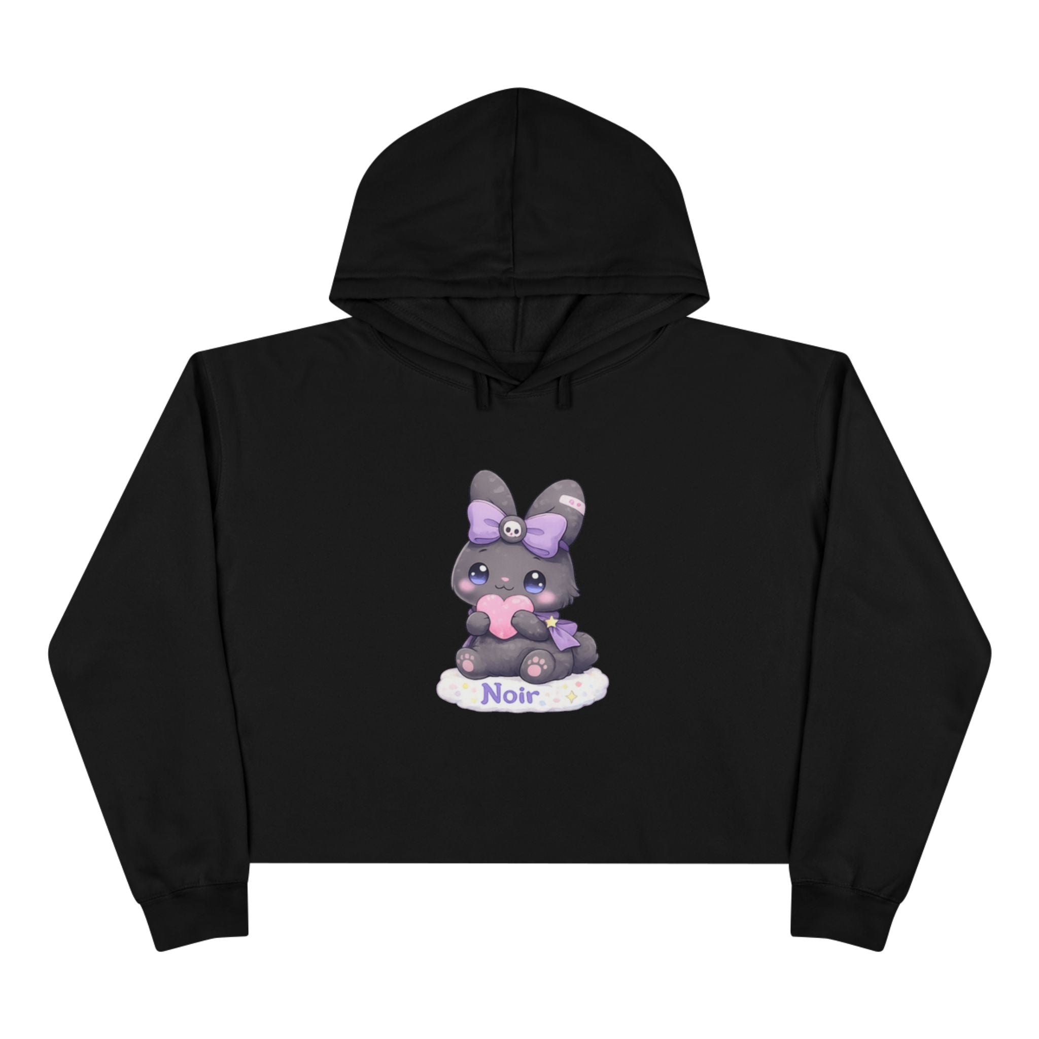 Noir™ Bunny Crop Hoodie | Plush & Paws Character Hoodie