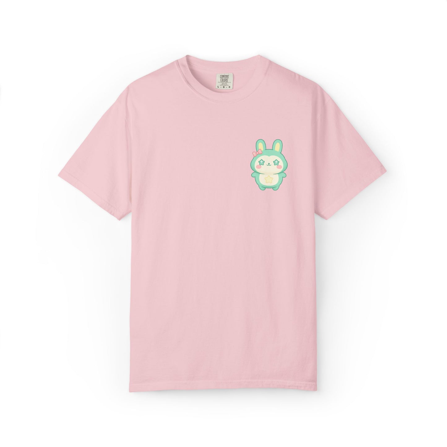 Mint Kawaii Bunny Pocket T-Shirt | Cute Pastel Rabbit Chest Print