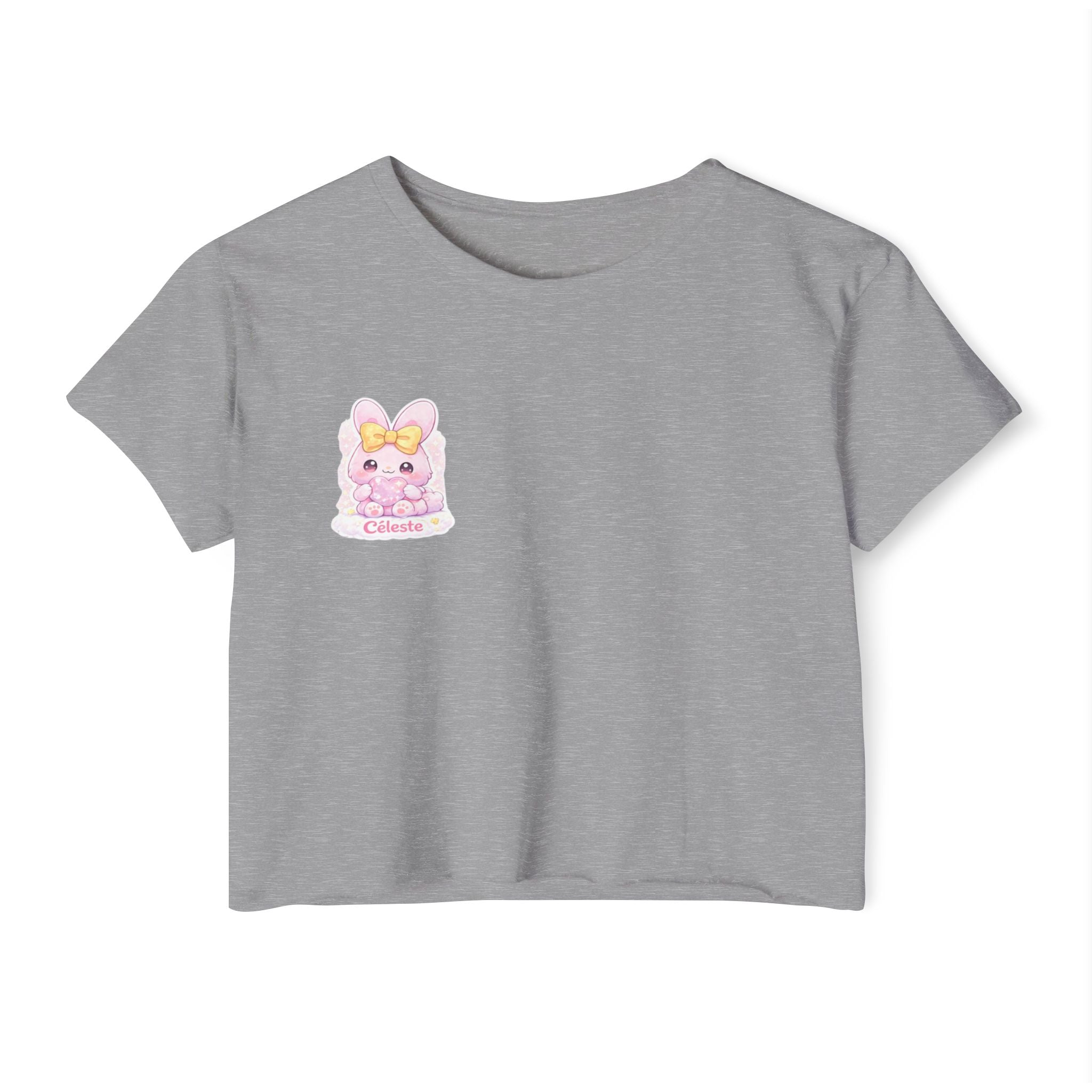 Céleste™ Bunny Crop Top | Plush & Paws Character Tee