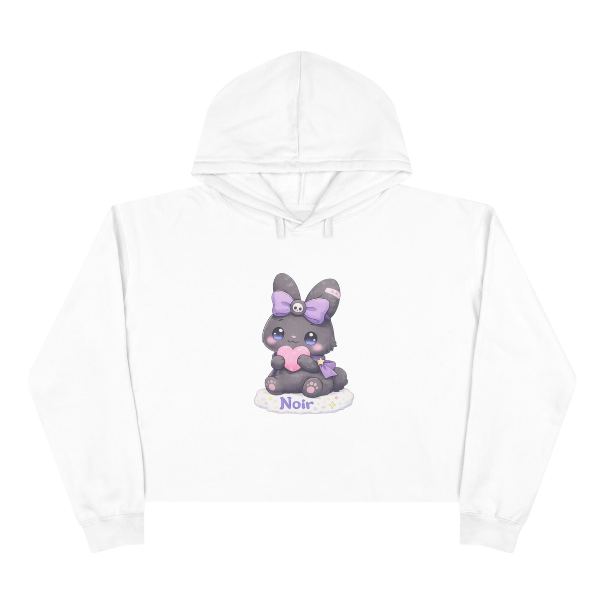 Noir™ Bunny Crop Hoodie | Plush & Paws Character Hoodie