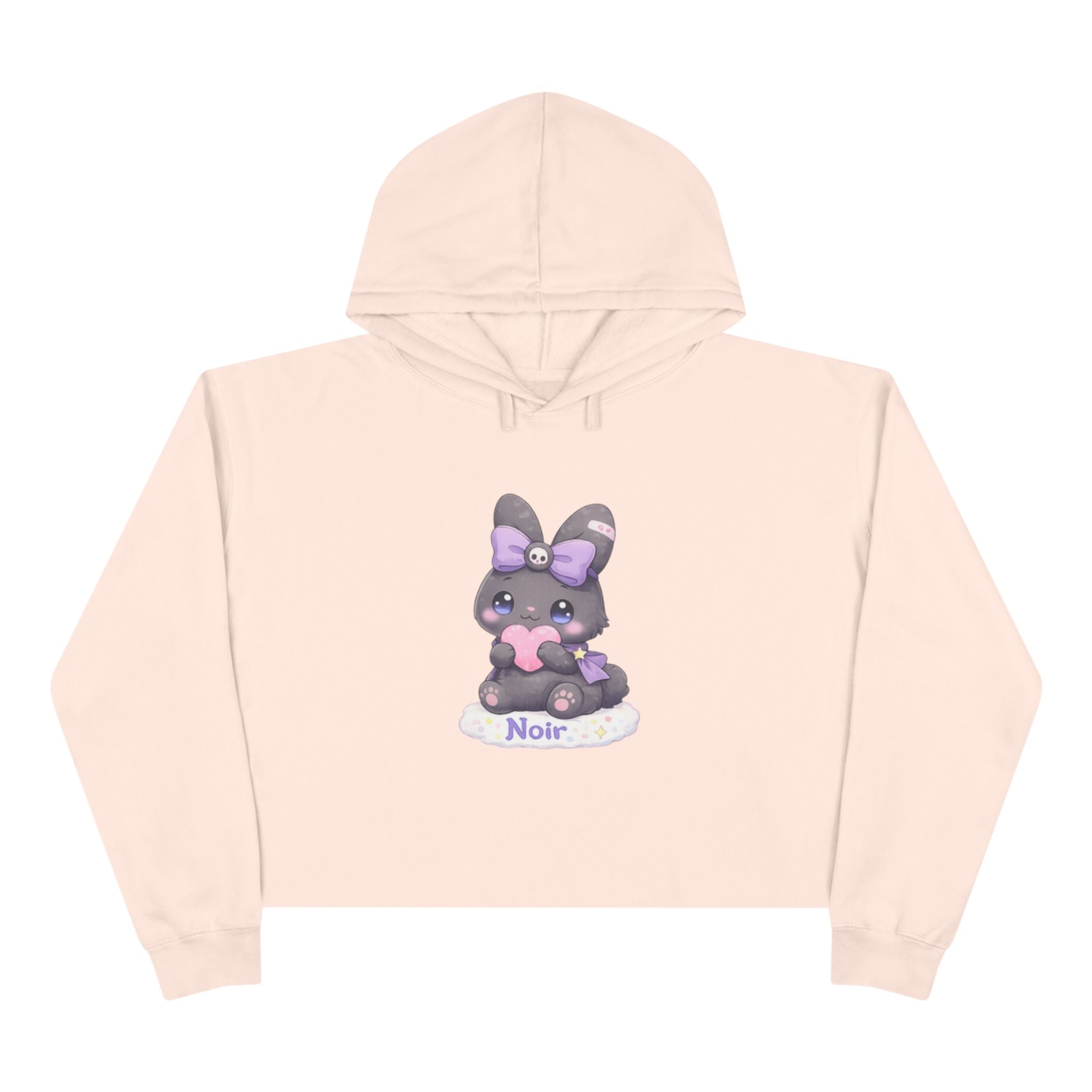 Noir™ Bunny Crop Hoodie | Plush & Paws Character Hoodie