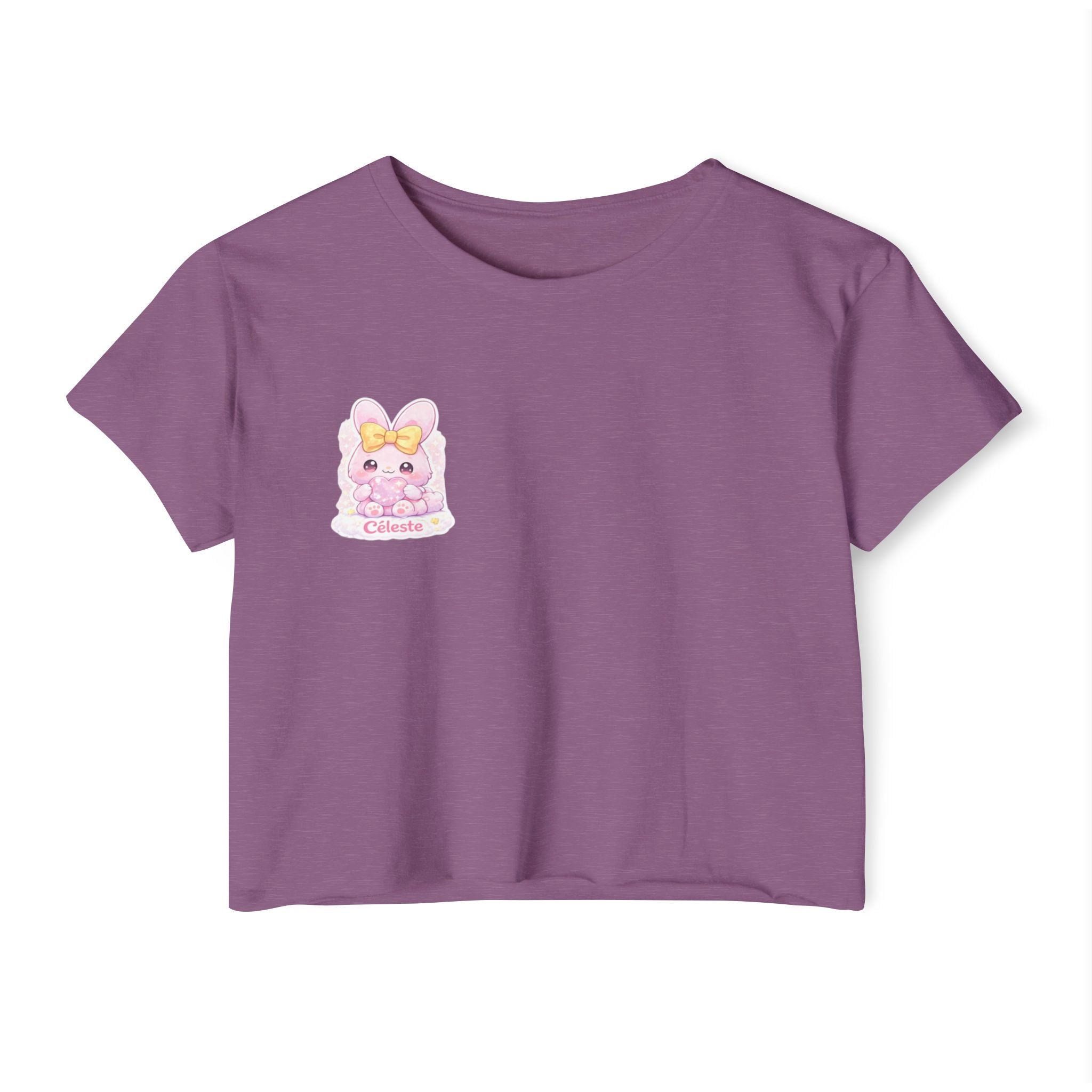 Céleste™ Bunny Crop Top | Plush & Paws Character Tee