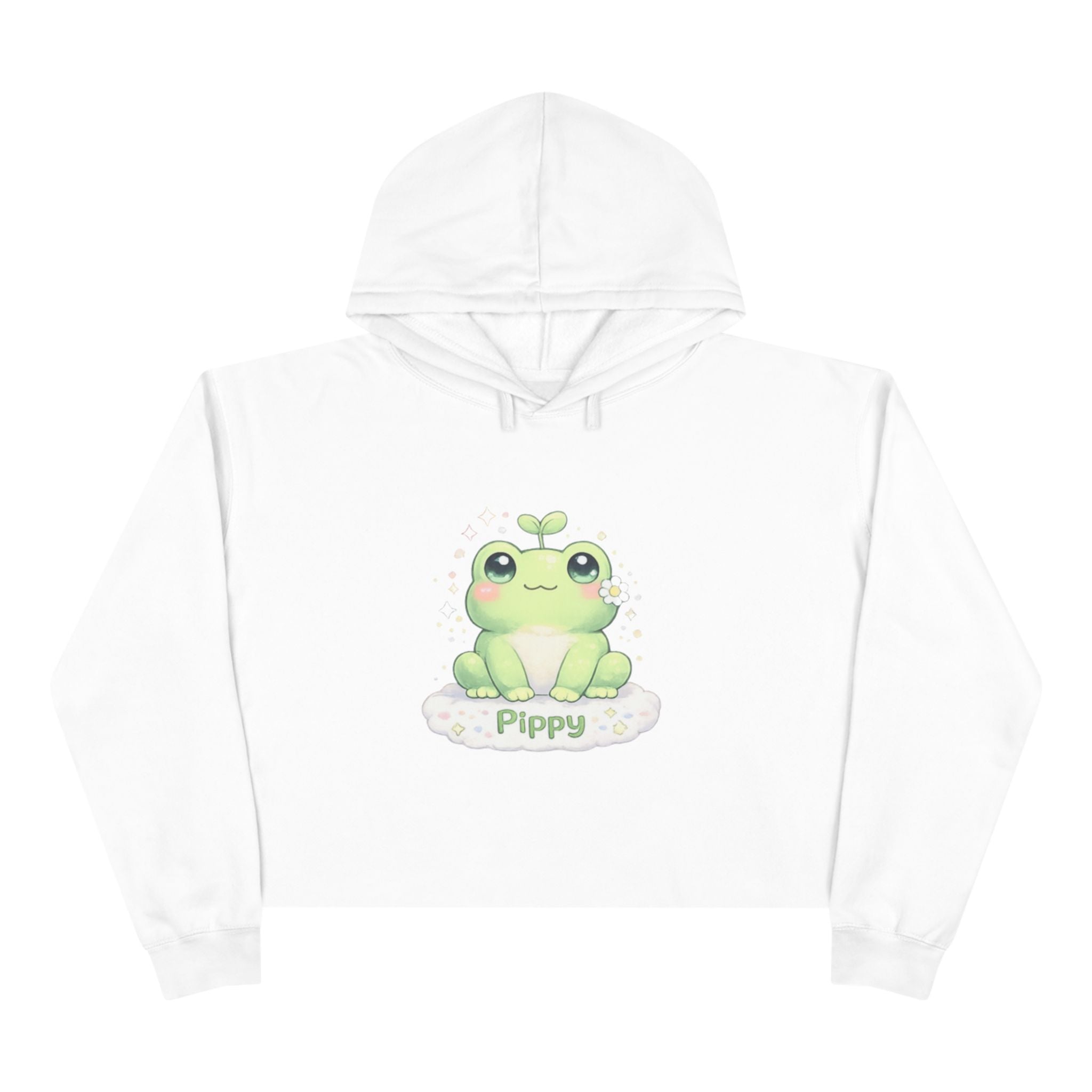 Pippy™ Frog Crop Hoodie | Plush & Paws Character Hoodie