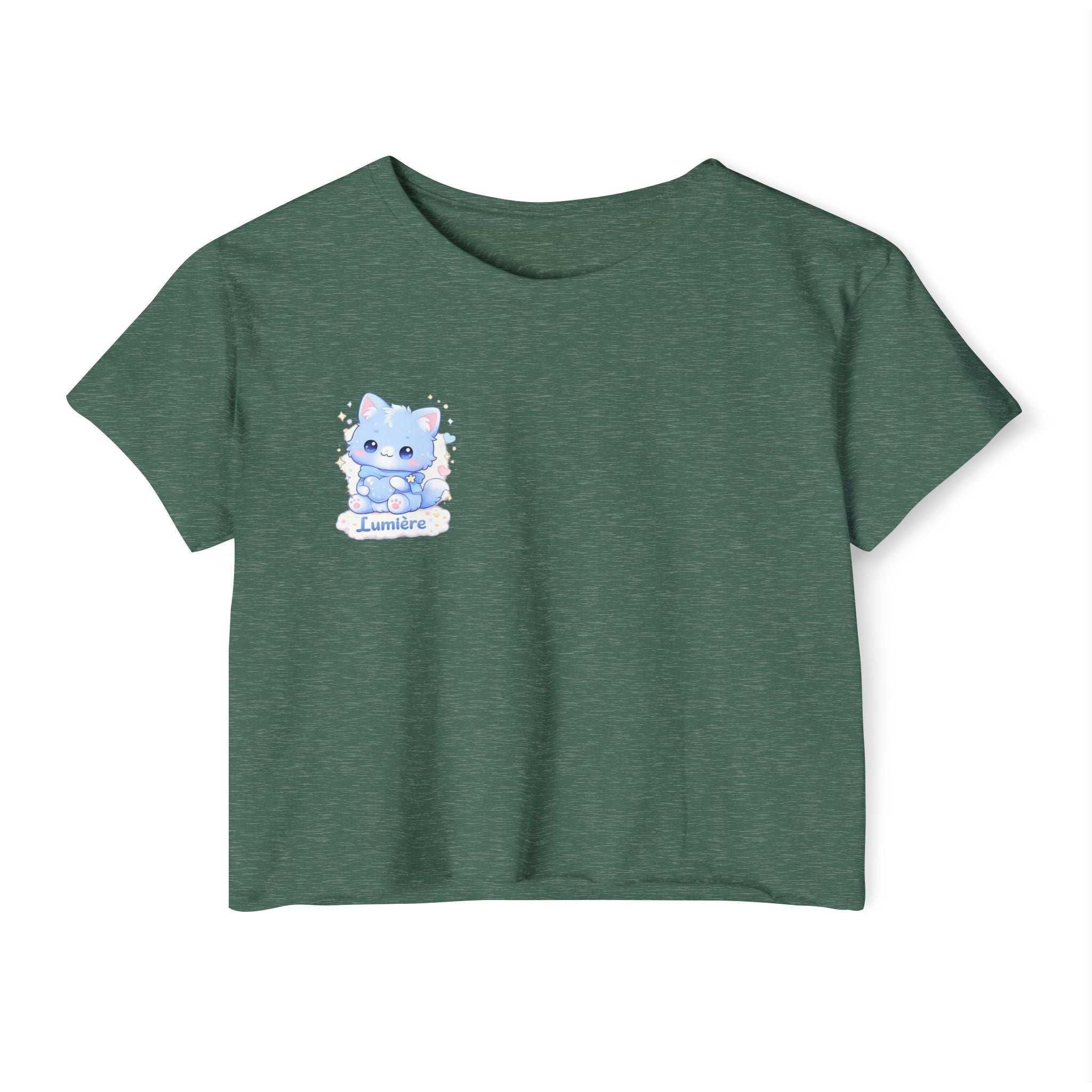 Lumière™ Cat Crop Top | Plush & Paws Character Tee