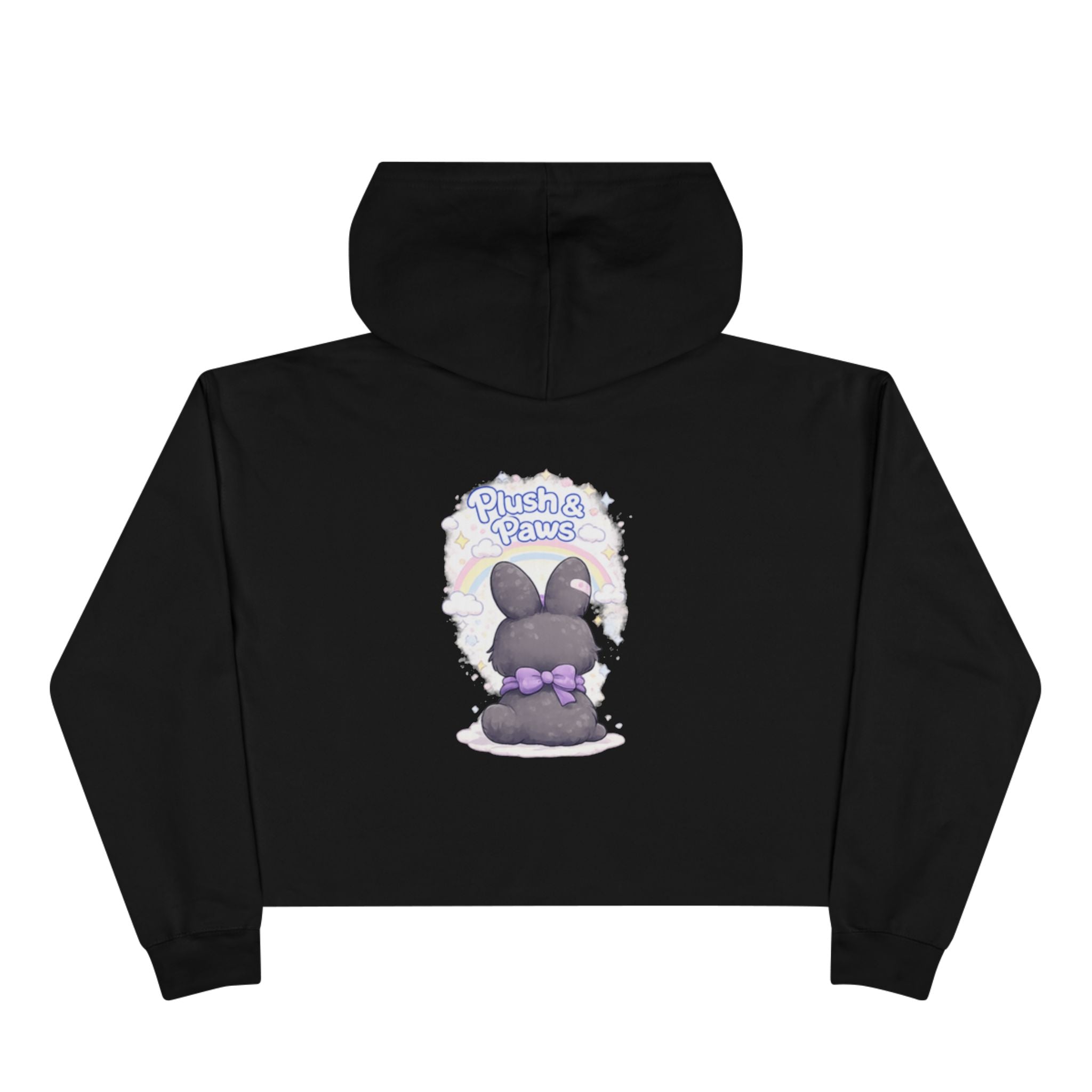 Noir™ Bunny Crop Hoodie | Plush & Paws Character Hoodie