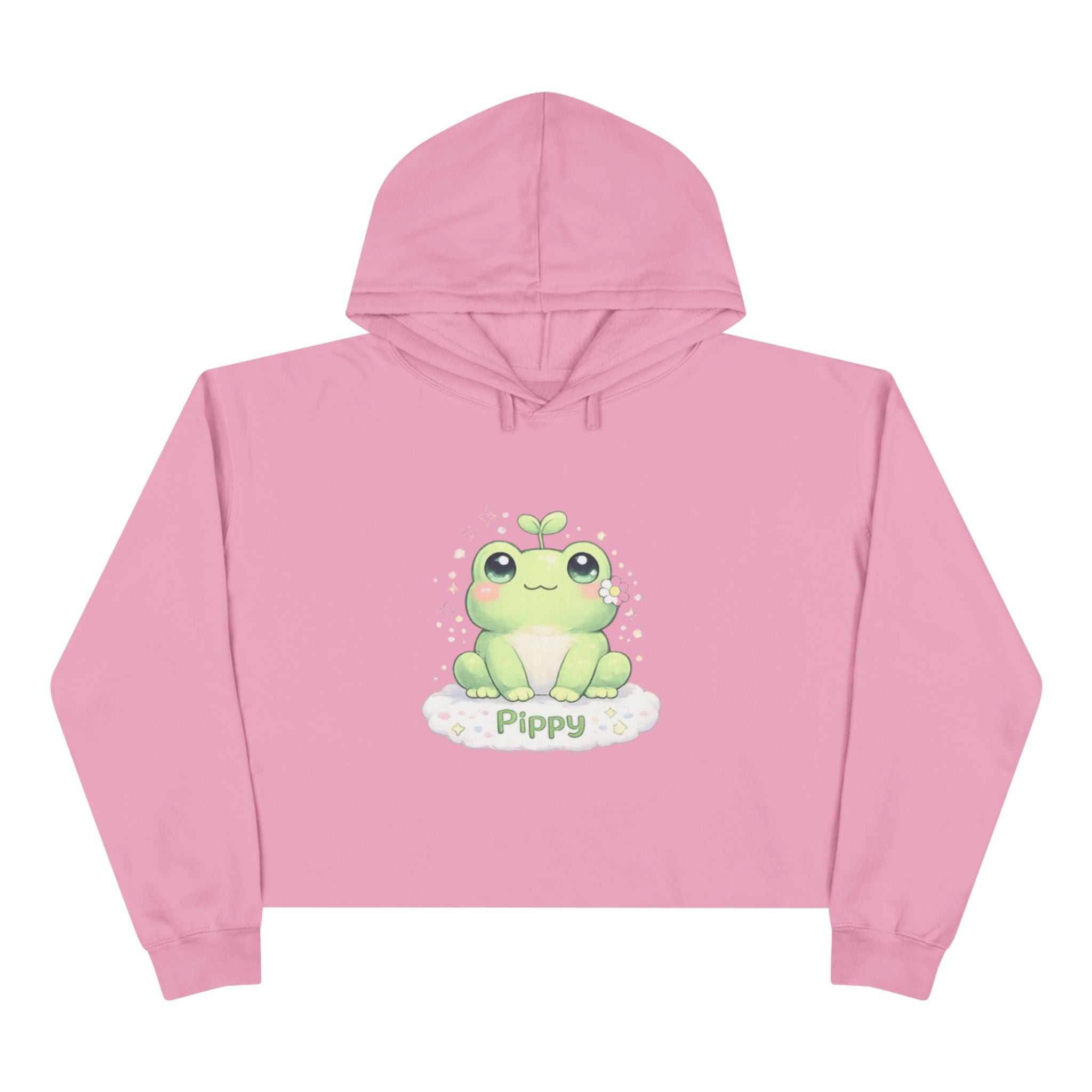 Pippy™ Frog Crop Hoodie | Plush & Paws Character Hoodie