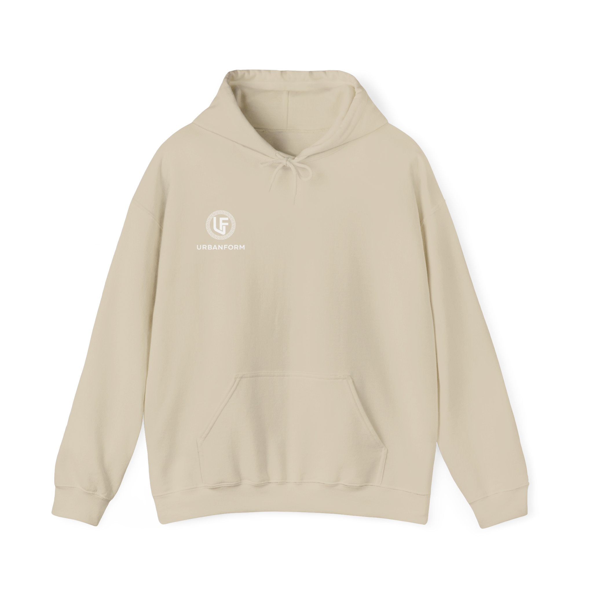 URBANFORM Minimal Logo Hoodie | Small Chest Emblem Pullover