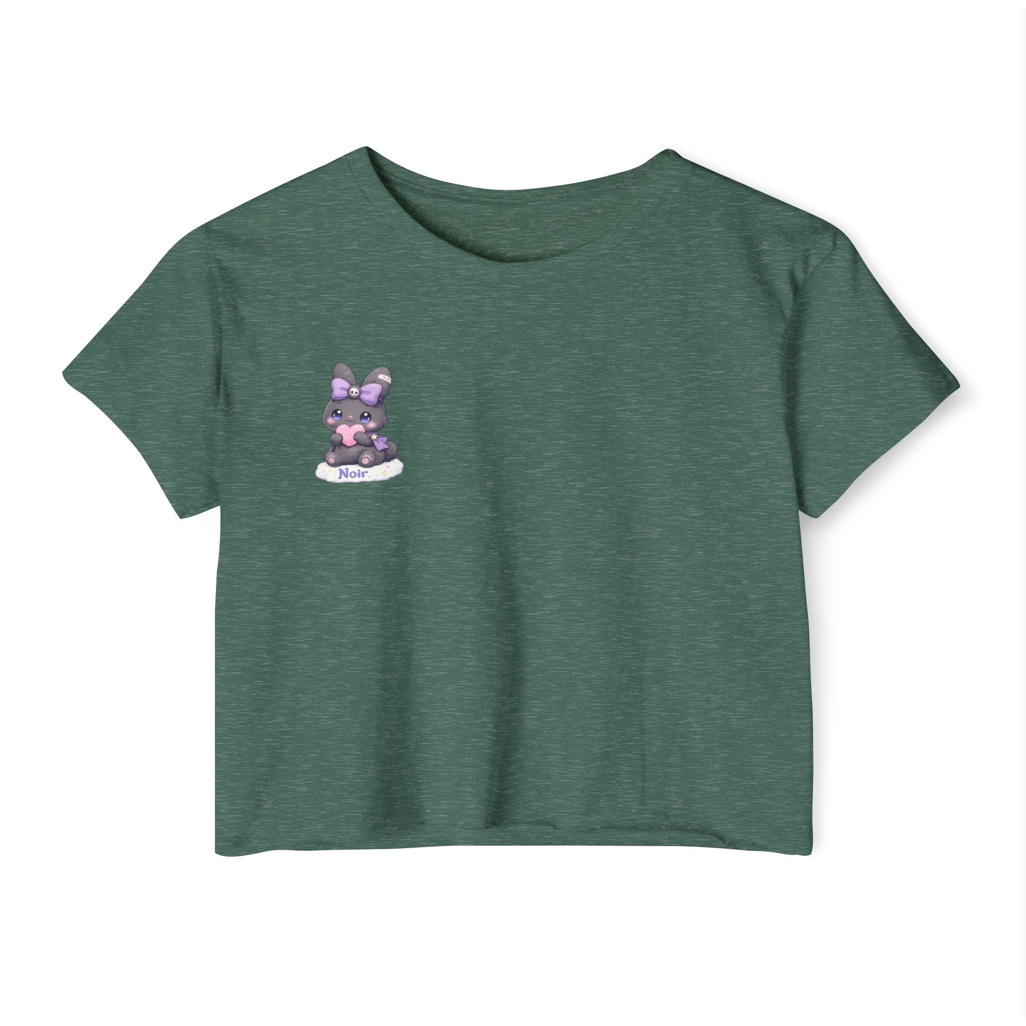 Noir™ Bunny Crop Top | Plush & Paws Character Tee