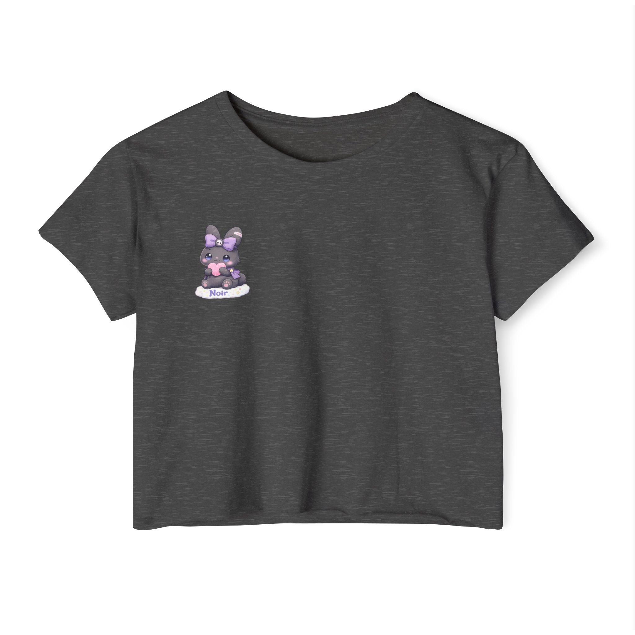 Noir™ Bunny Crop Top | Plush & Paws Character Tee