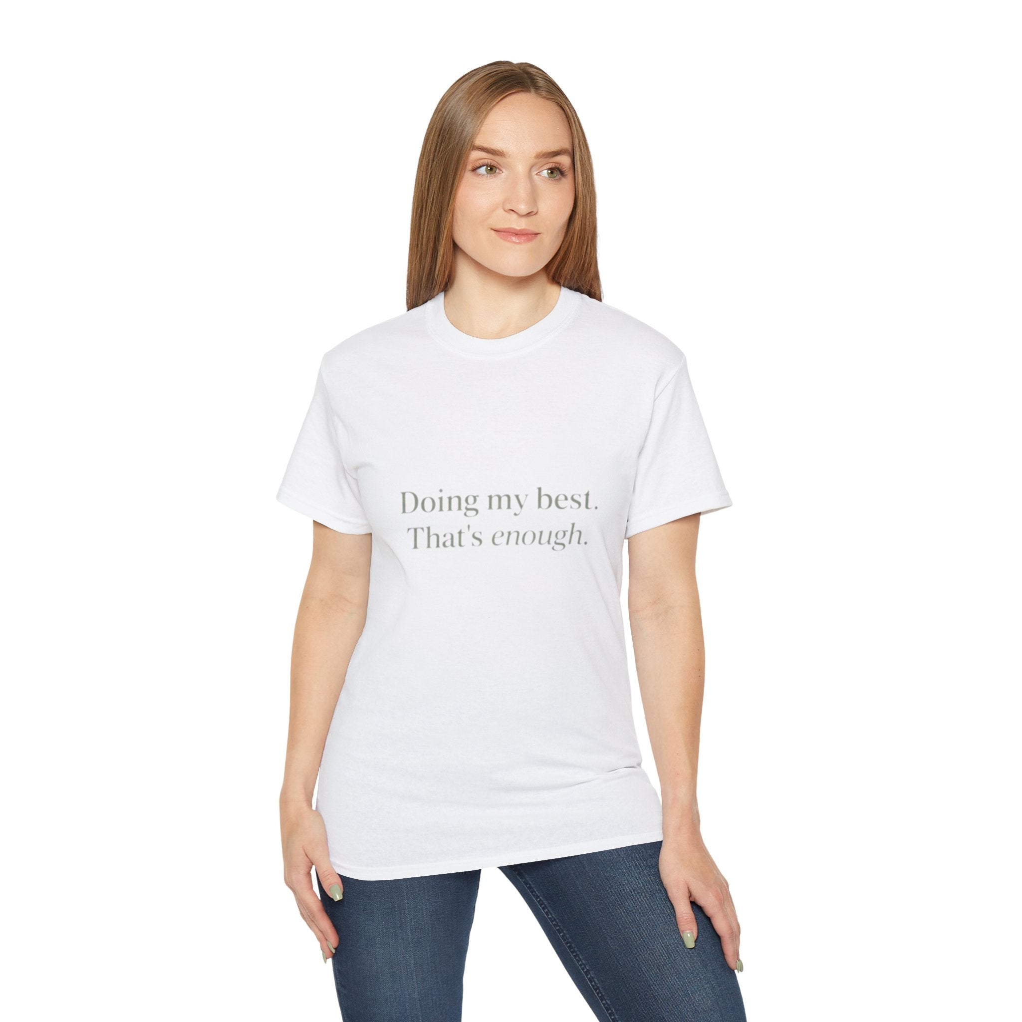 URBANFORM Doing My Best, That's Enough Spine Tee — Womens Graphic T‑Shirt