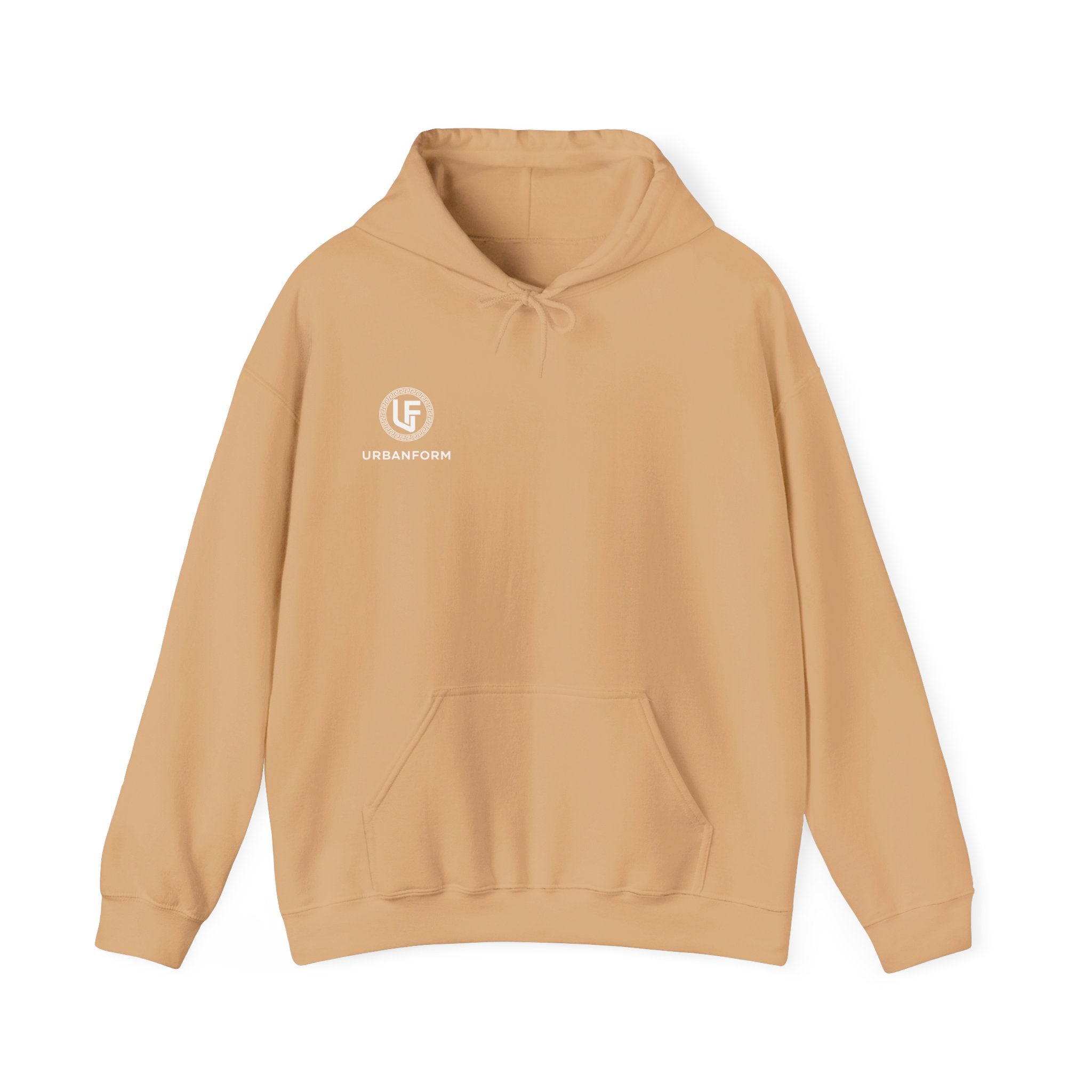 URBANFORM Minimal Logo Hoodie | Small Chest Emblem Pullover