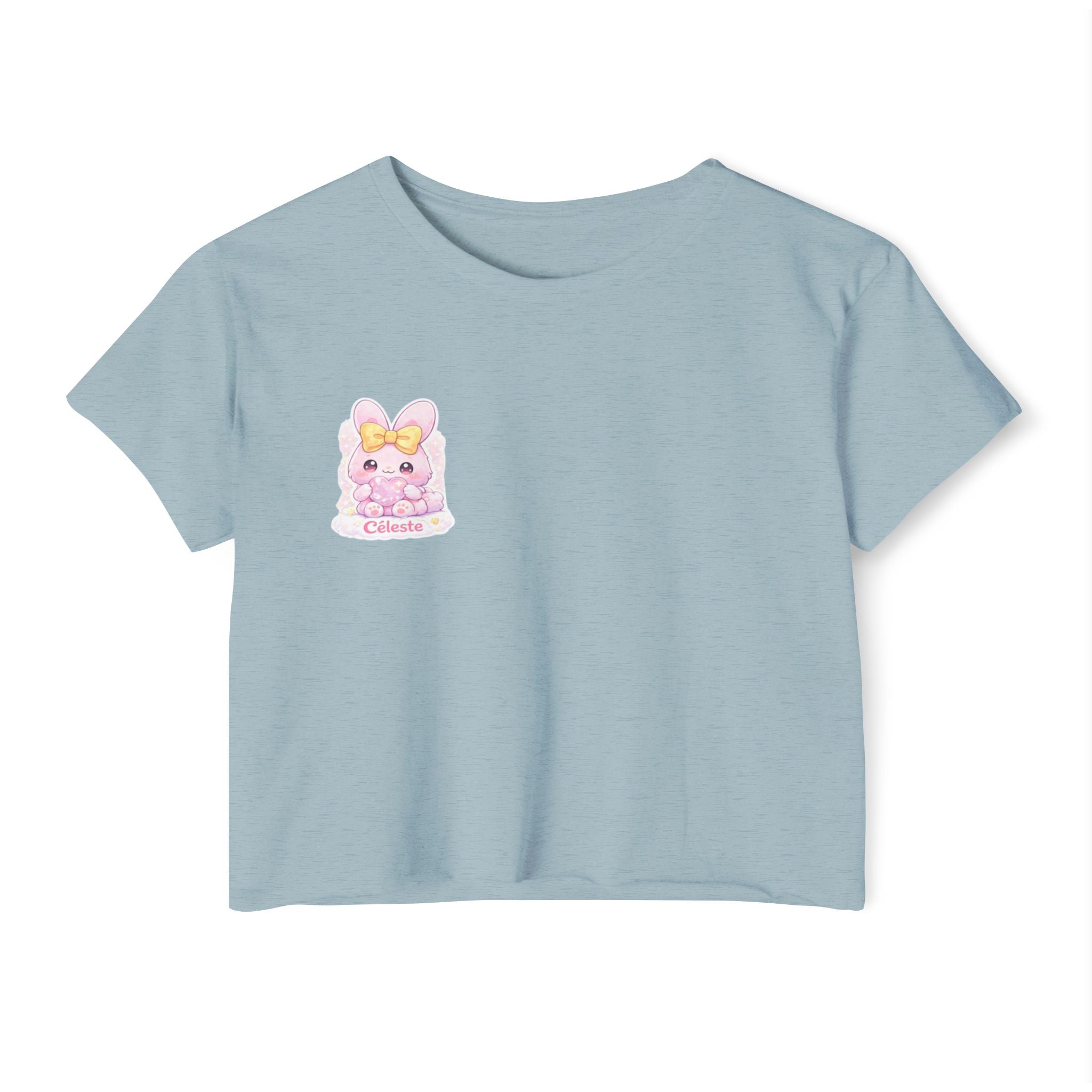 Céleste™ Bunny Crop Top | Plush & Paws Character Tee