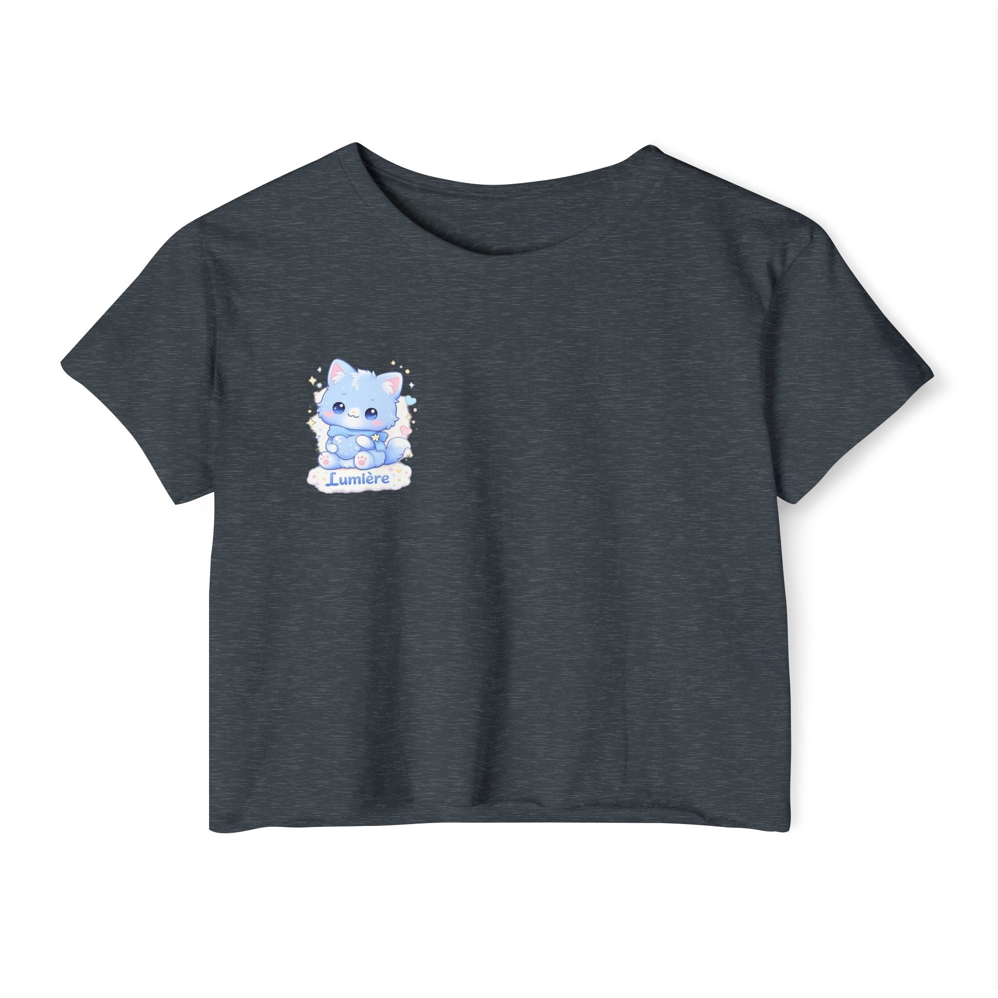 Lumière™ Cat Crop Top | Plush & Paws Character Tee