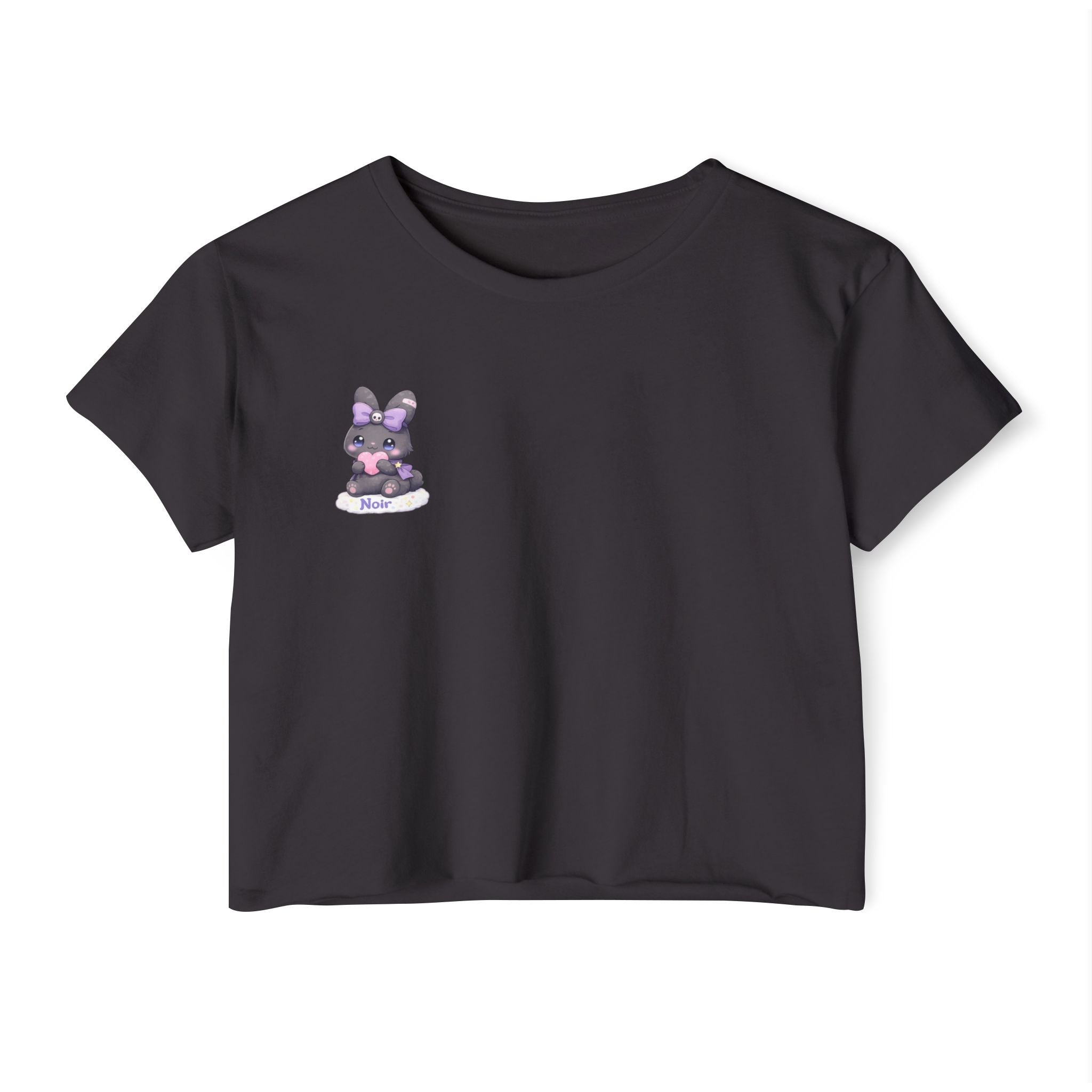 Noir™ Bunny Crop Top | Plush & Paws Character Tee