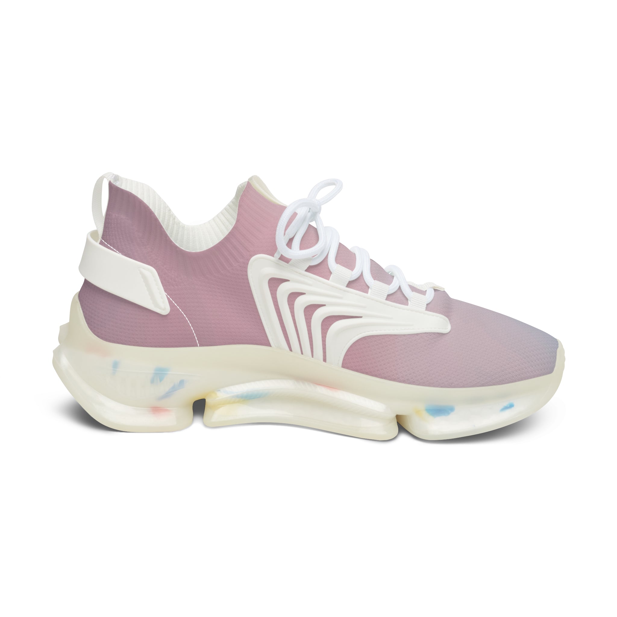 URBANFORM Women's Pastel Gradient Mesh Sneakers | Lightweight Athletic Shoes