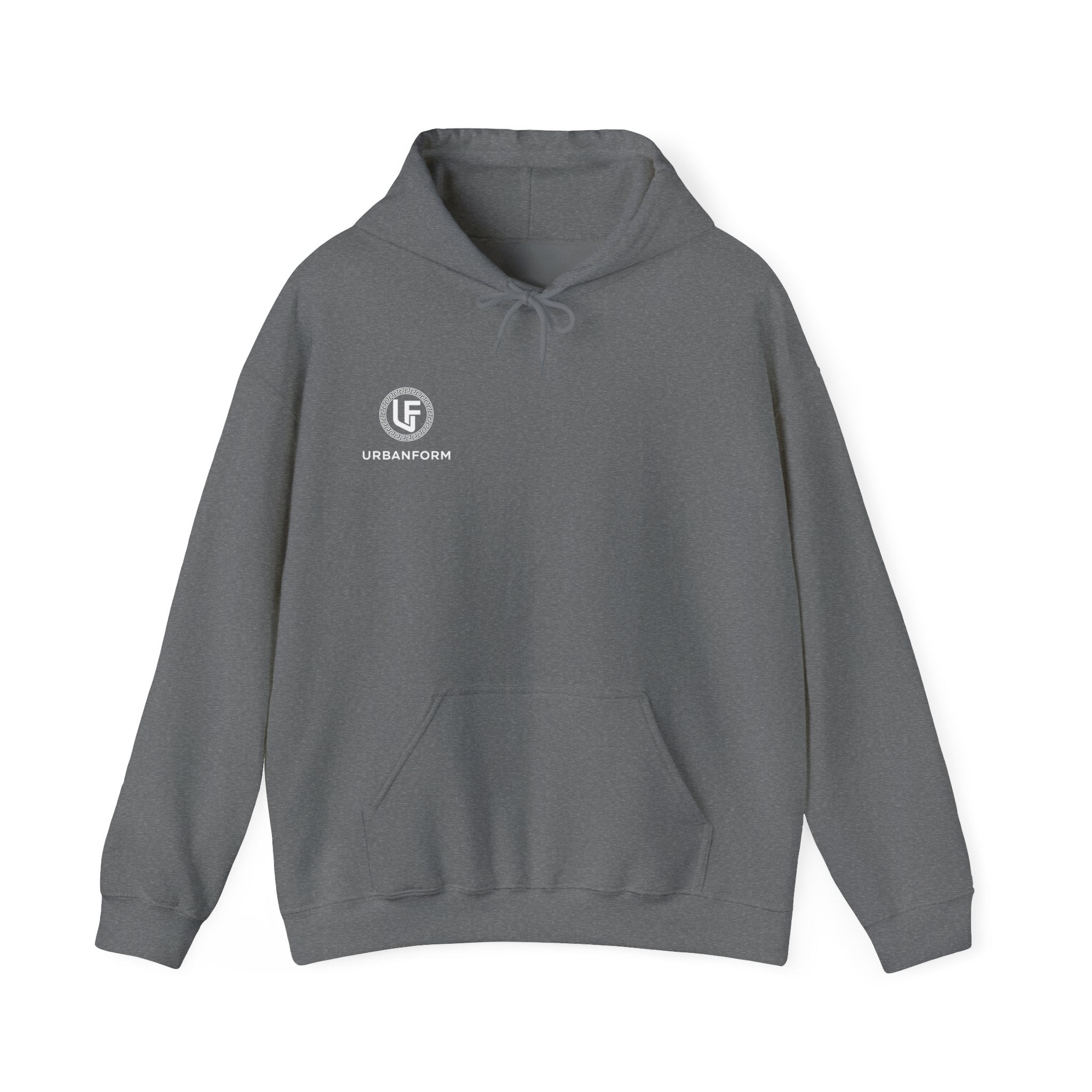 URBANFORM Minimal Logo Hoodie | Small Chest Emblem Pullover