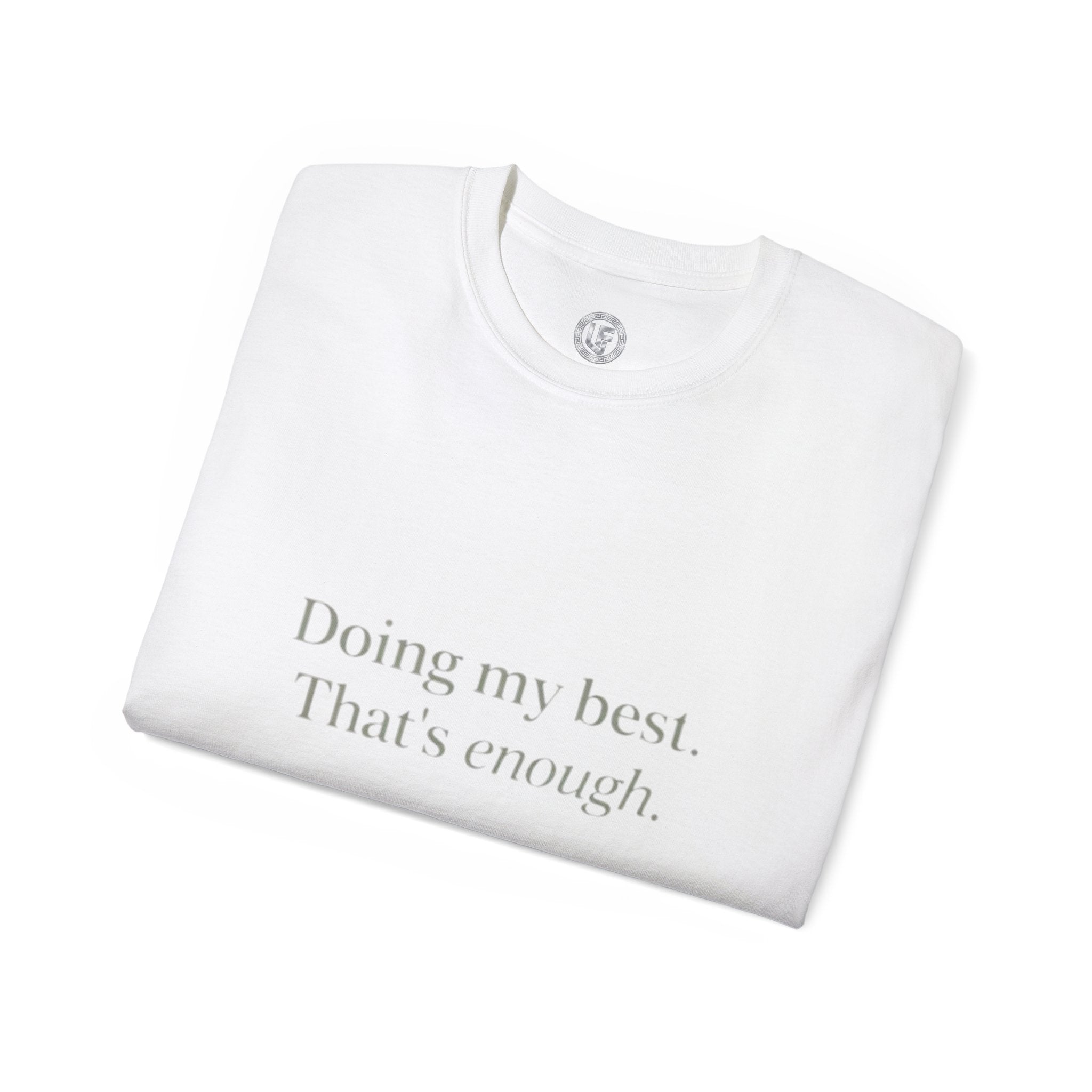 URBANFORM Doing My Best, That's Enough Spine Tee — Womens Graphic T‑Shirt