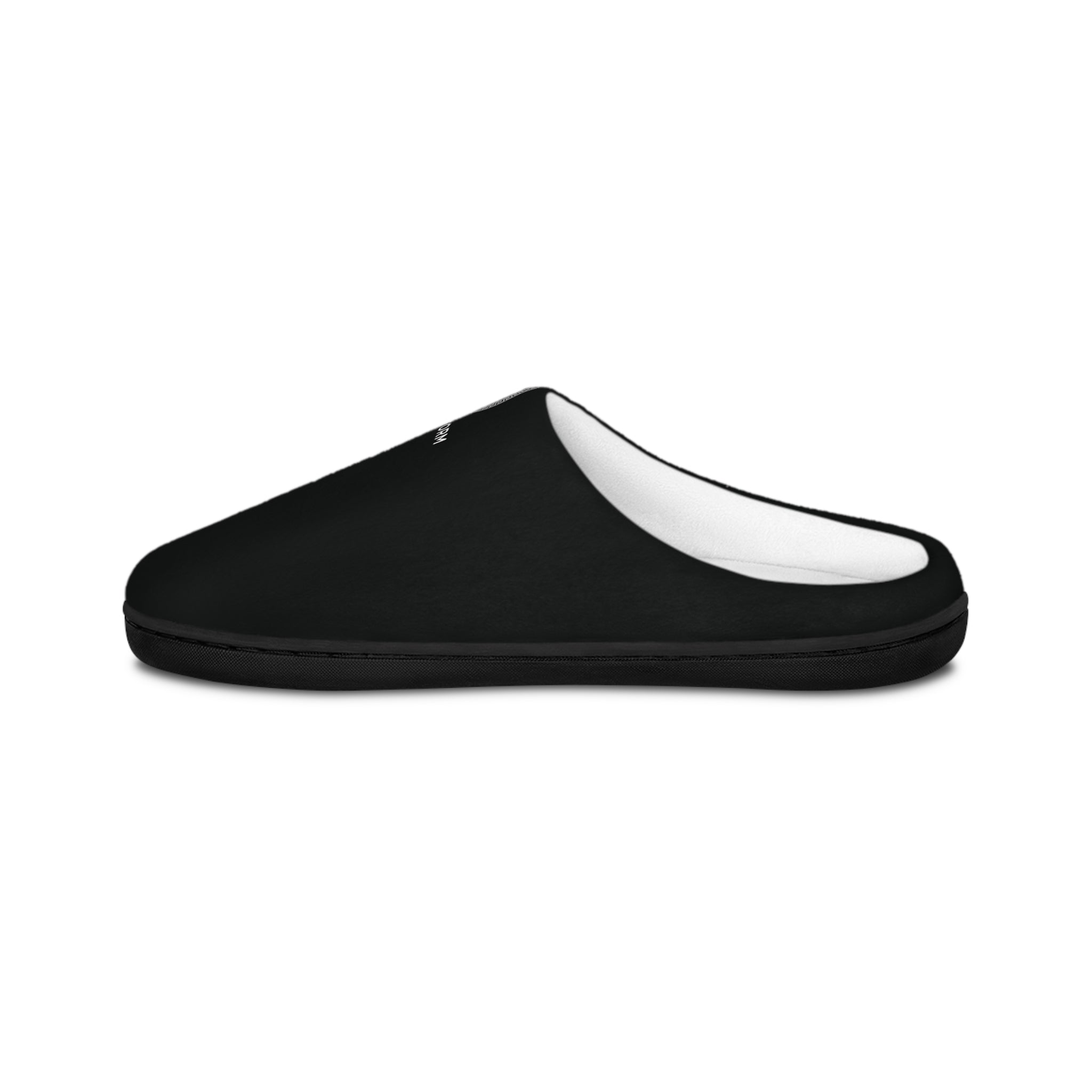 URBANFORM Unisex Black Indoor Slippers | Cozy House Shoes with Minimal Logo