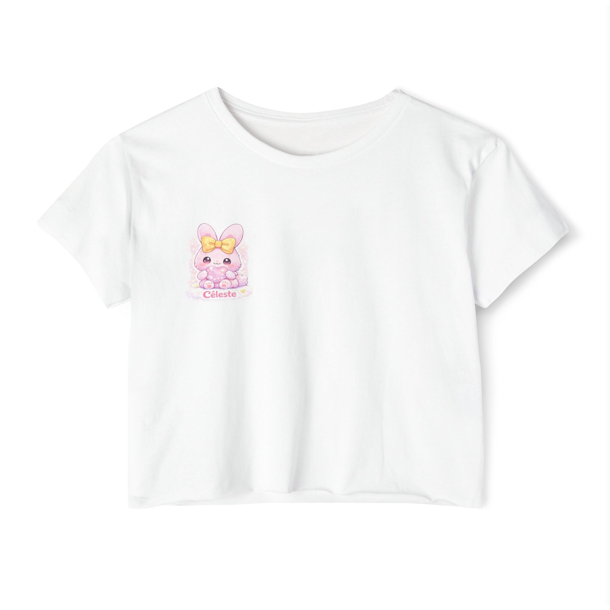 Céleste™ Bunny Crop Top | Plush & Paws Character Tee