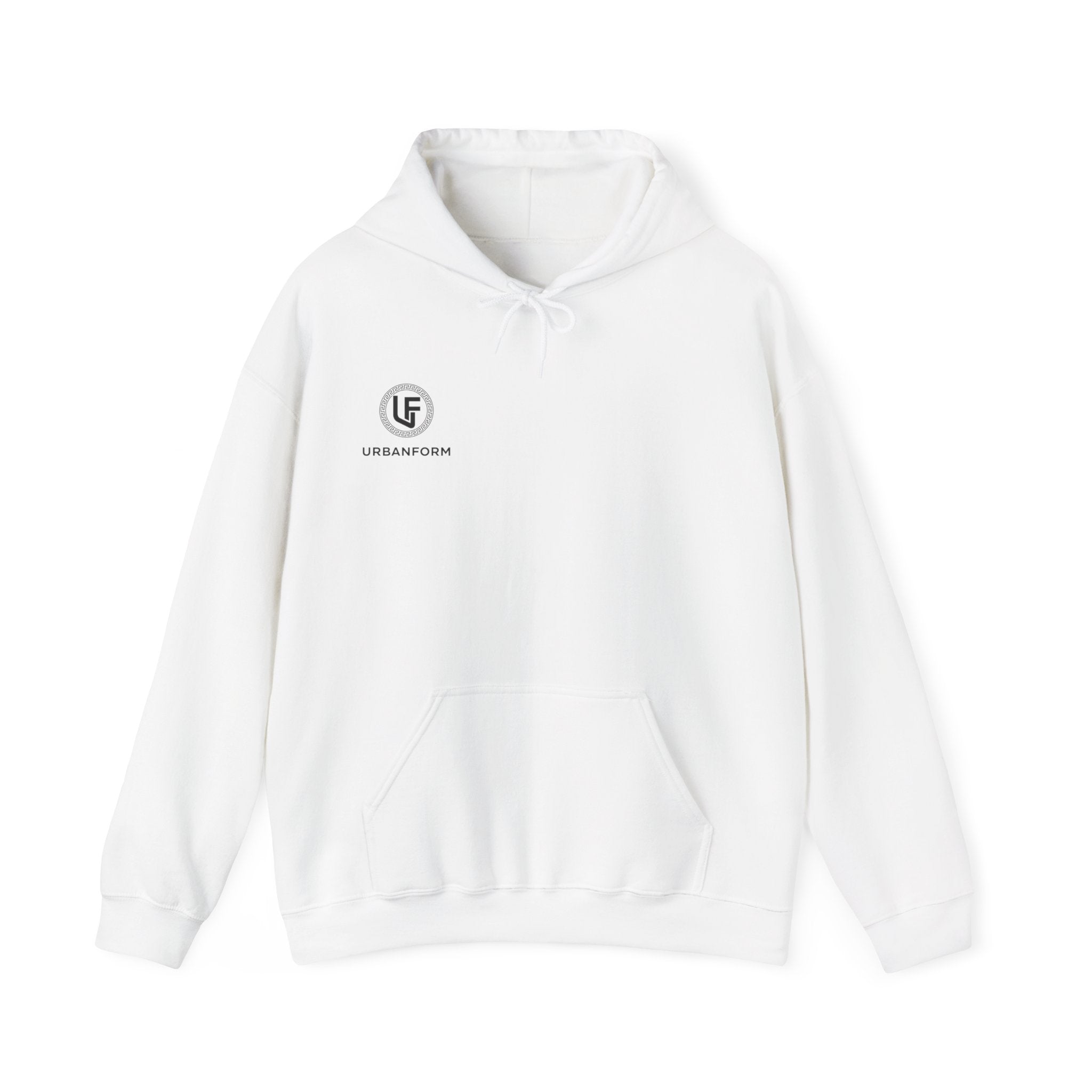 URBANFORM Minimal Logo Hoodie | Small Chest Emblem Pullover