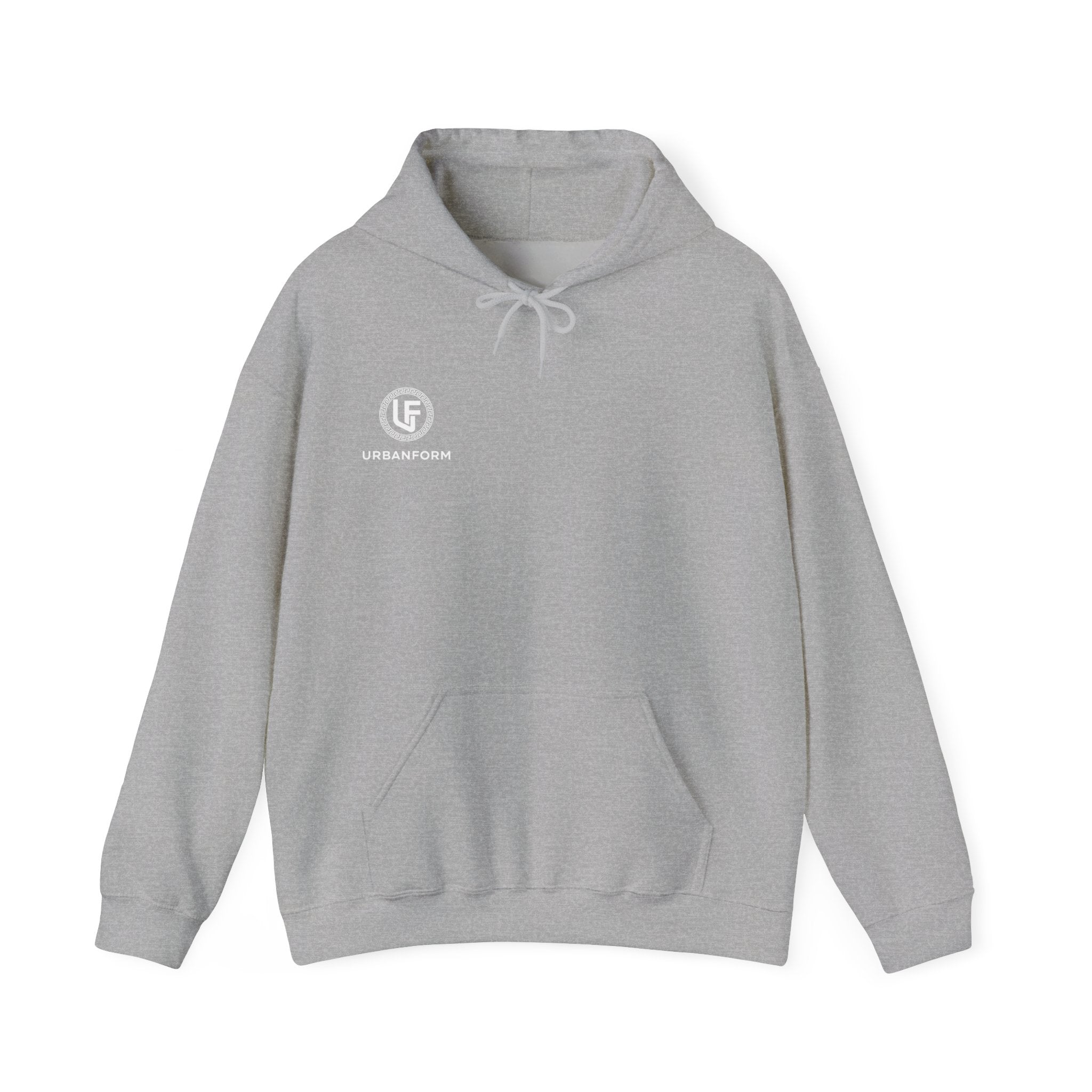 URBANFORM Minimal Logo Hoodie | Small Chest Emblem Pullover
