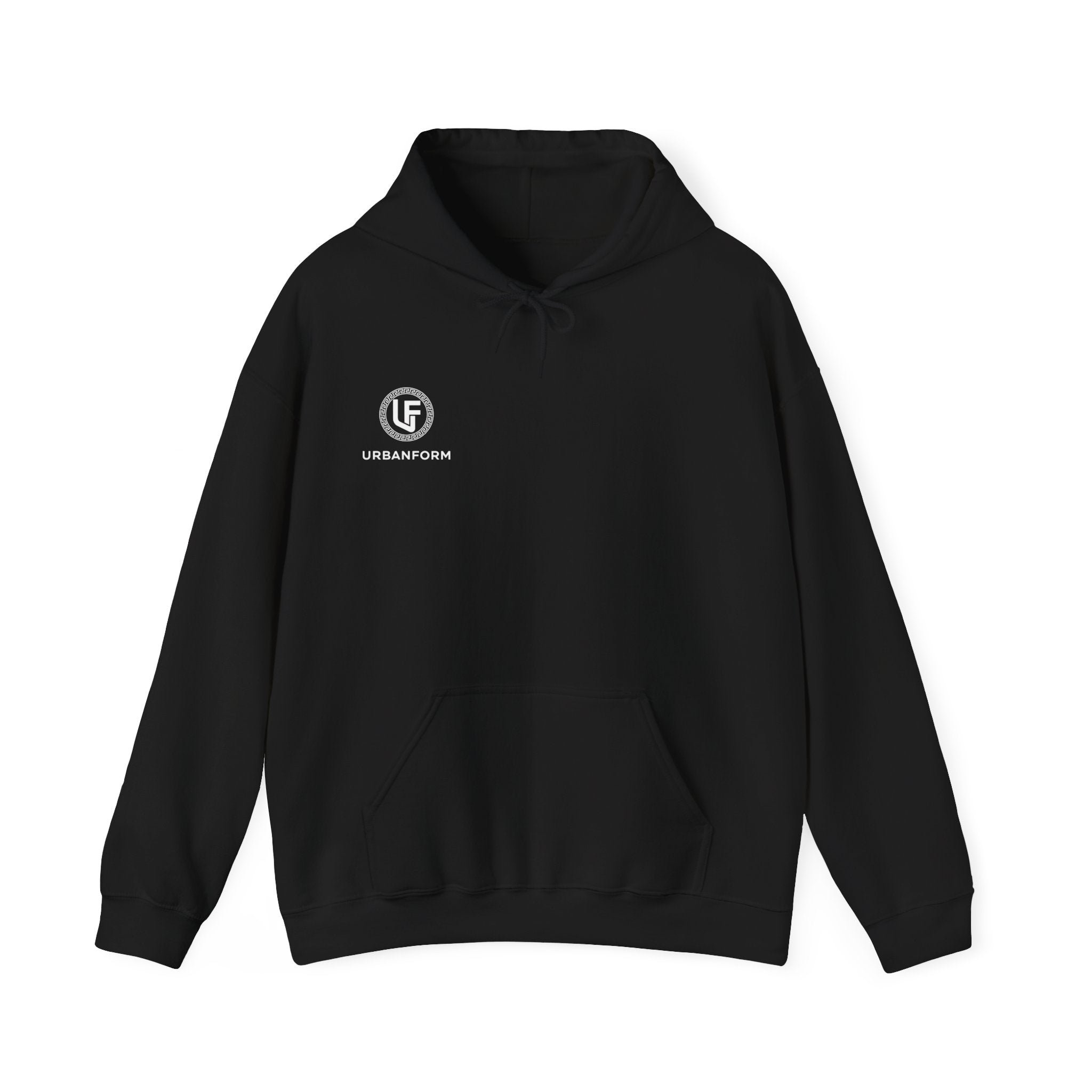 URBANFORM Minimal Logo Hoodie | Small Chest Emblem Pullover