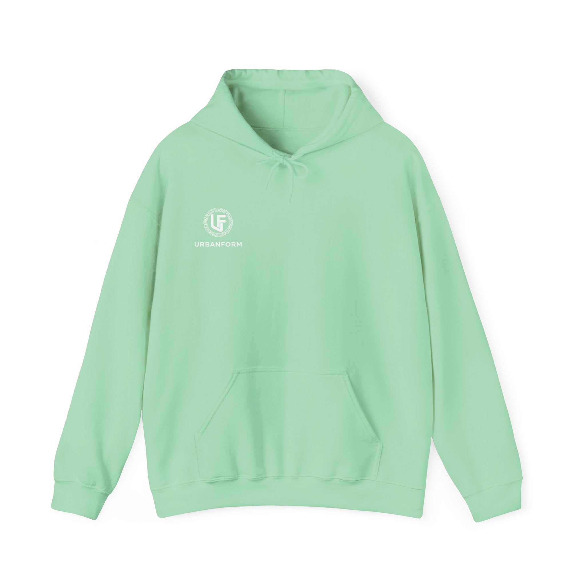 URBANFORM Minimal Logo Hoodie | Small Chest Emblem Pullover